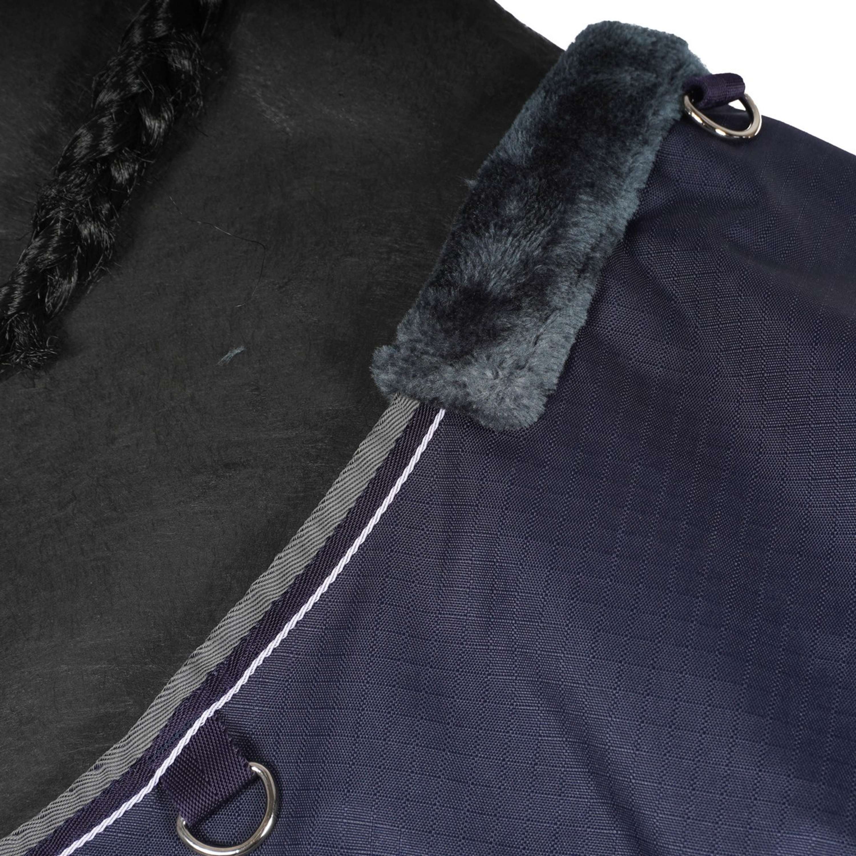 EQUITHÈME Turnout Rug Tyrex 600D 300g Marine/Gris Dots - Image 3