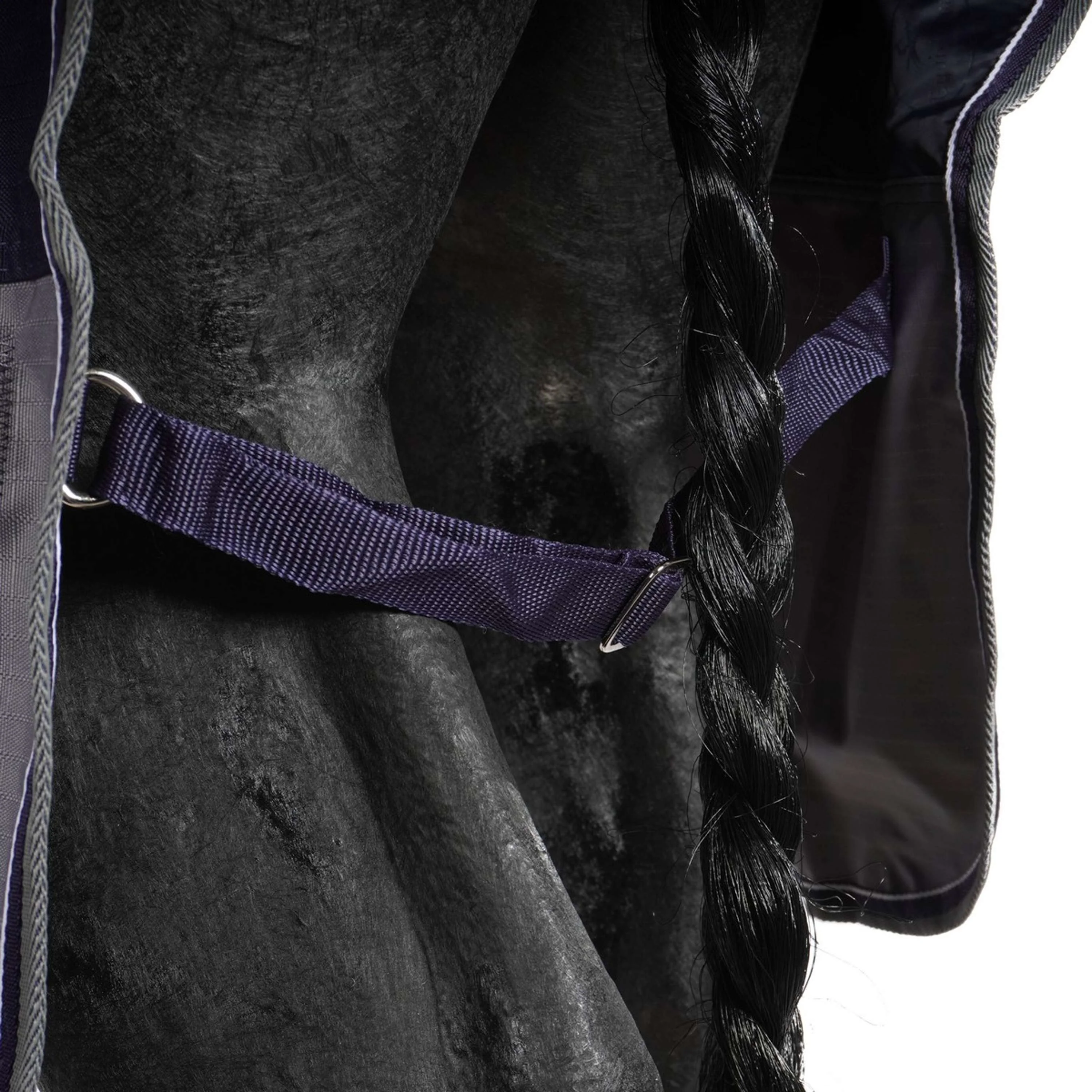 EQUITHÈME Turnout Rug Tyrex Combo 600D 350g Marine/Gris Dots - Image 7