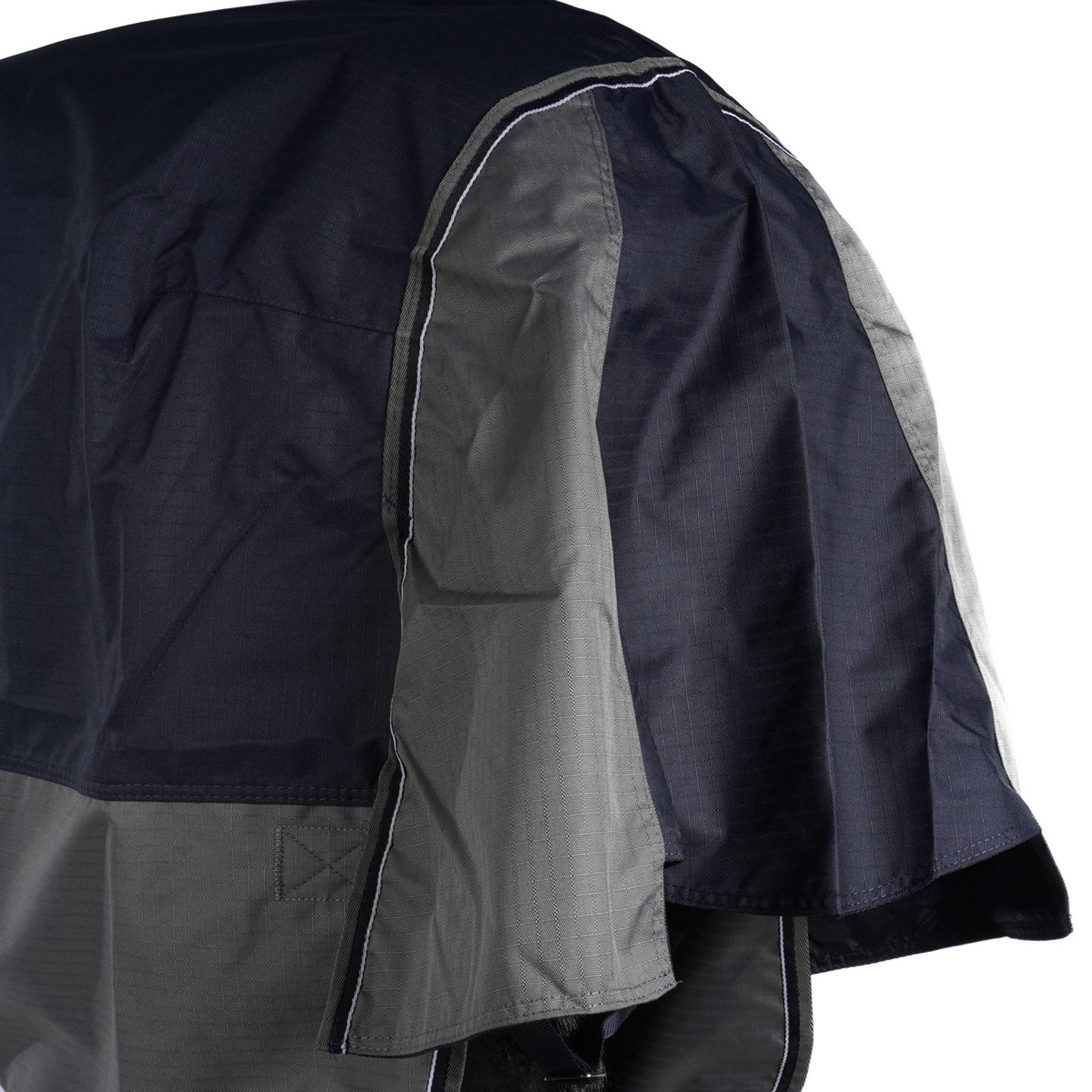 EQUITHÈME Turnout Rug Tyrex High Neck 600D 300g Marine/Gris Dots - Image 7