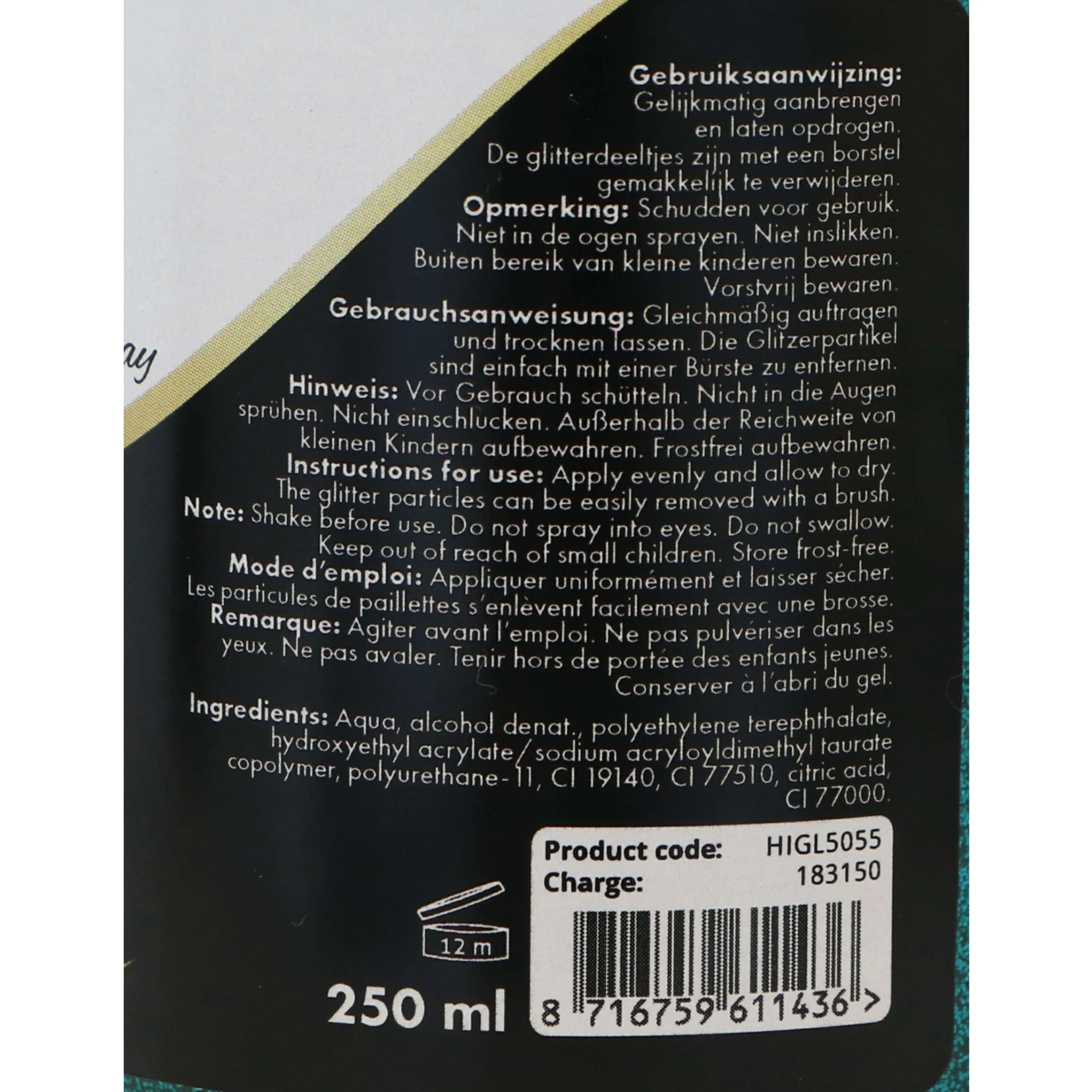 Excellent Spray Scintillant Hi Gloss Turquoise - Image 2