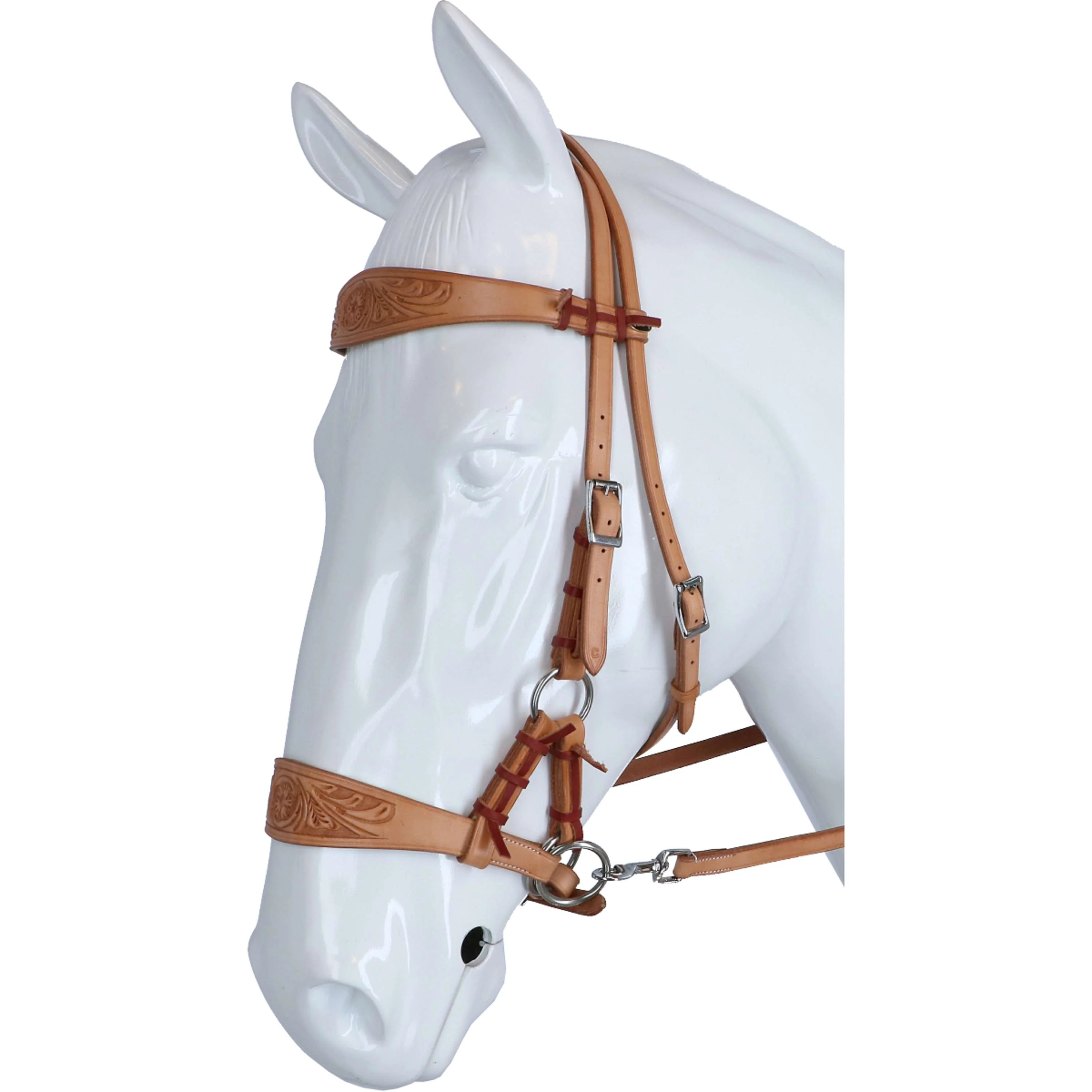 F.R.A. Bridon sans Mors Diego Side Pull Rênes Western Nature - Image 2