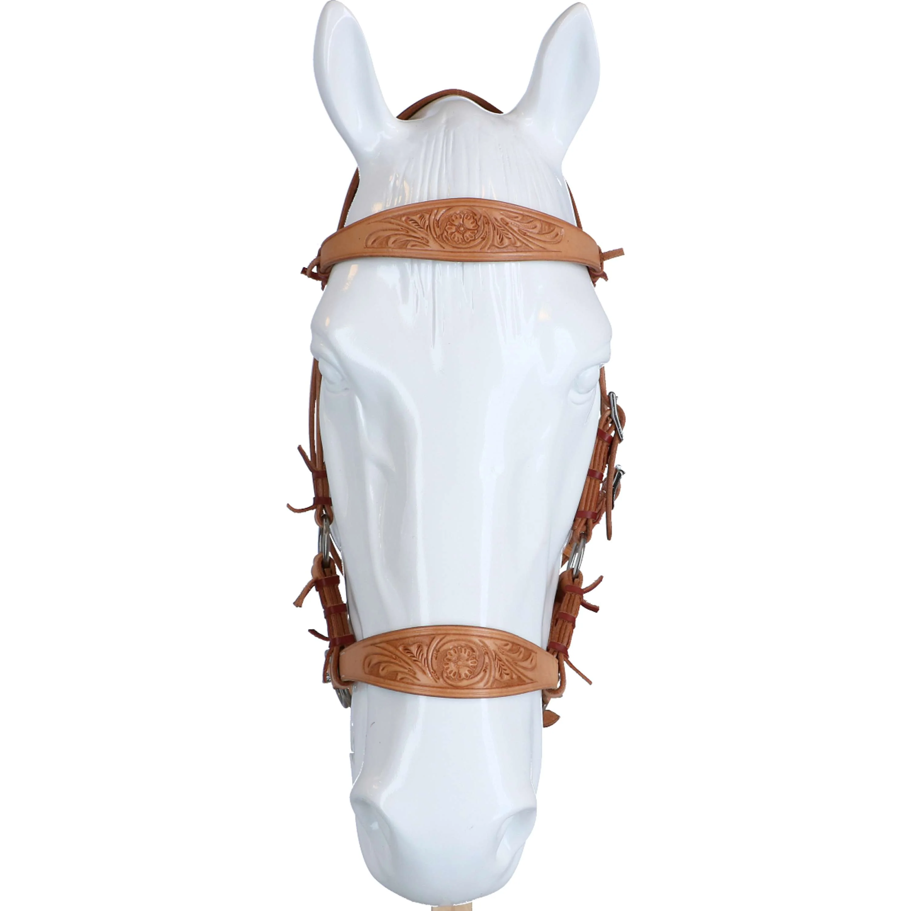 F.R.A. Bridon sans Mors Diego Side Pull Rênes Western Nature - Image 3