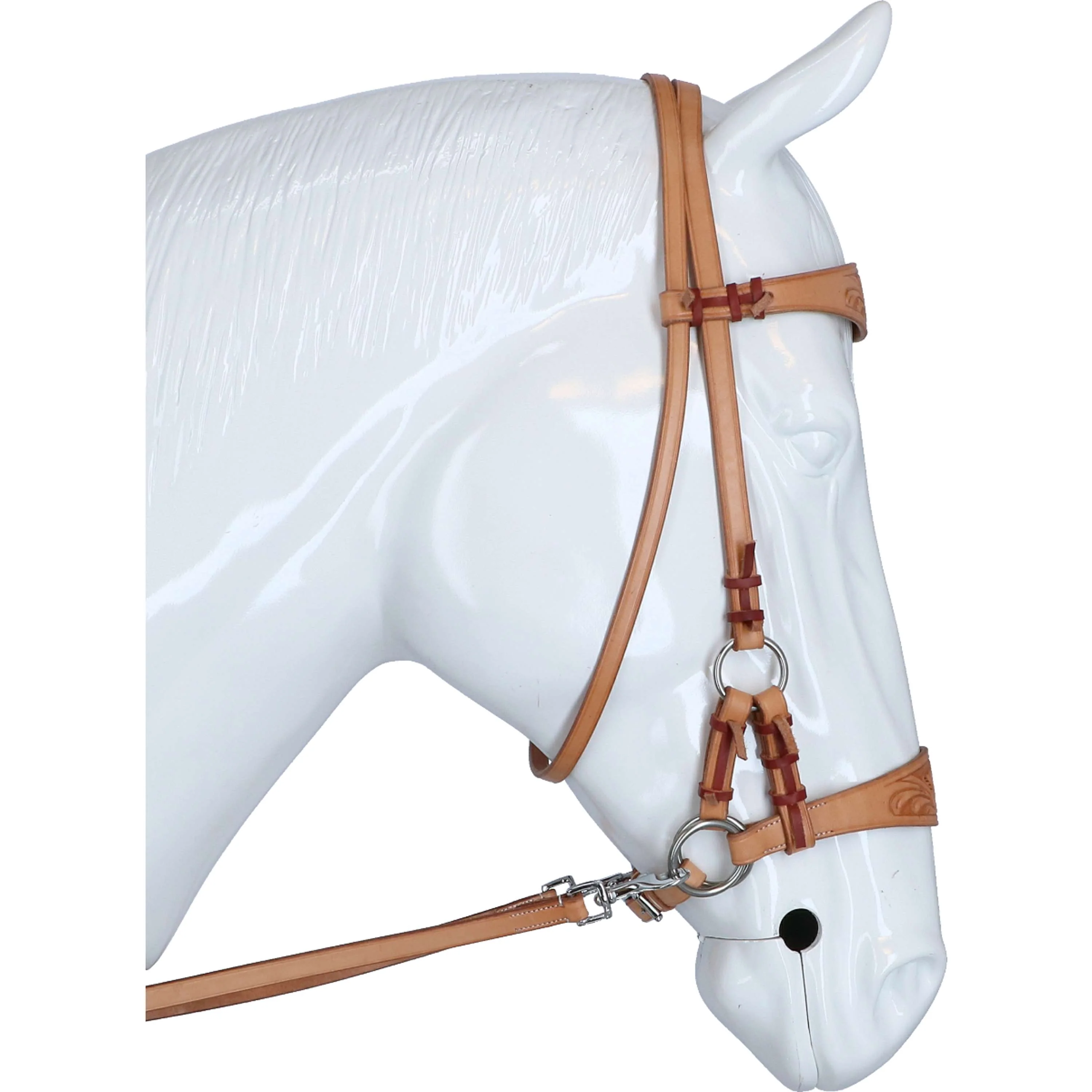 F.R.A. Bridon sans Mors Diego Side Pull Rênes Western Nature - Image 4