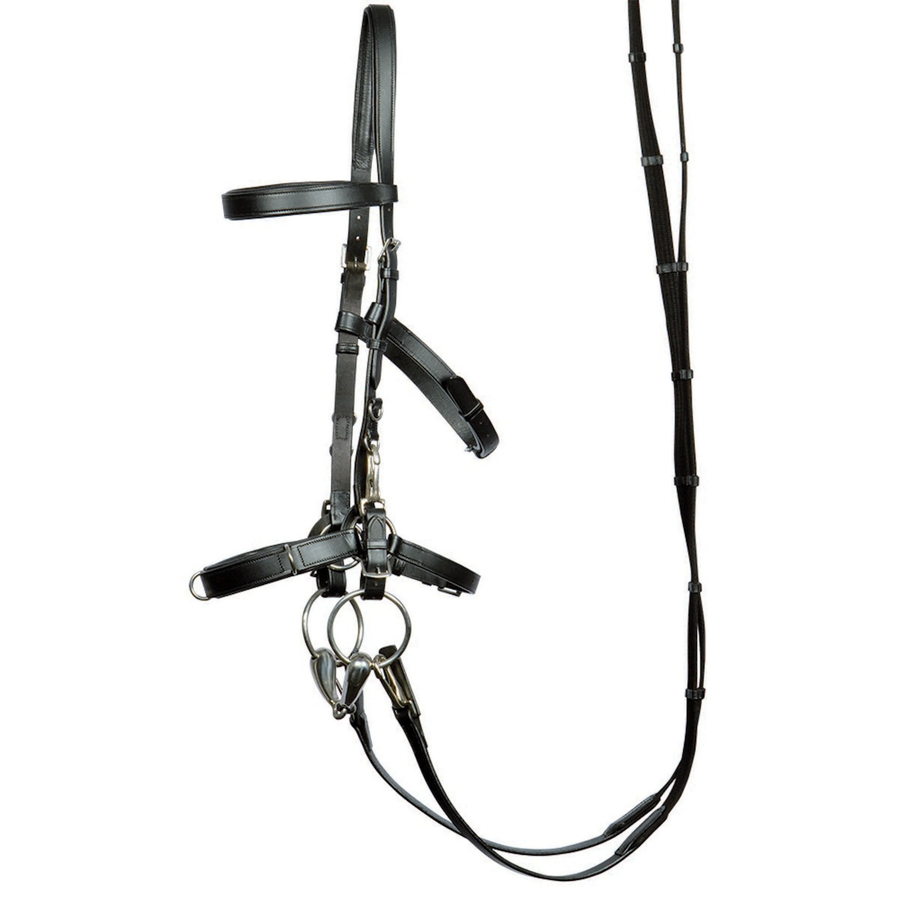 Harry's Horse Bridon Caveçon Cuir Noir