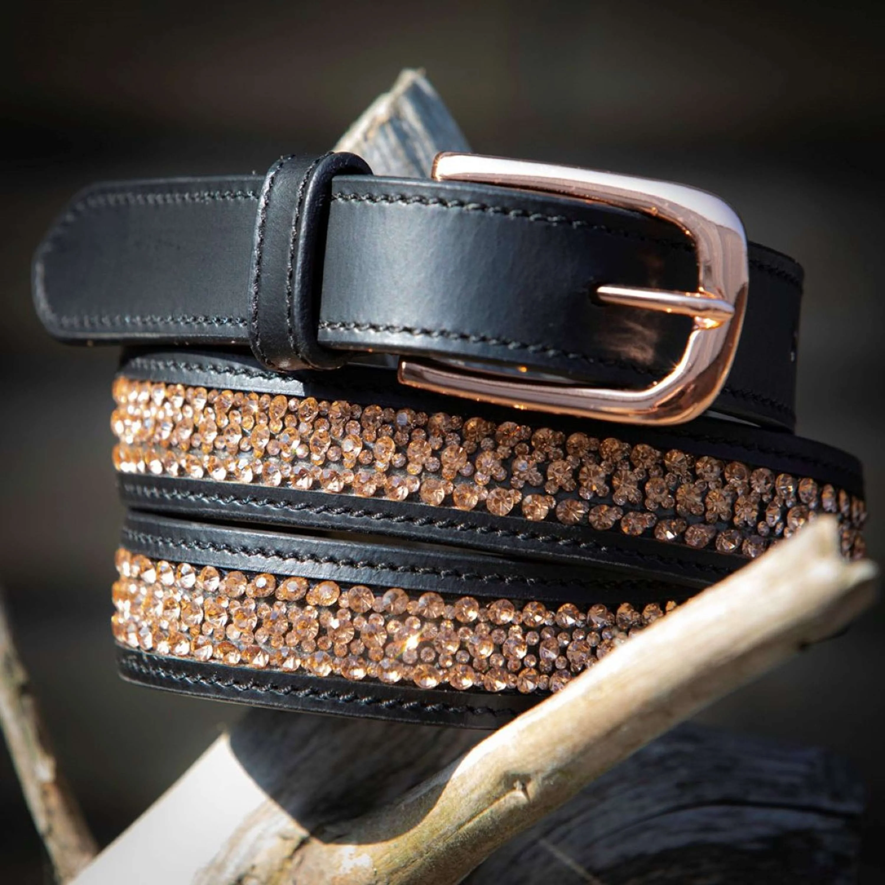 Harry's Horse Ceinture Leder Crystal Noir/Or rose - Image 2