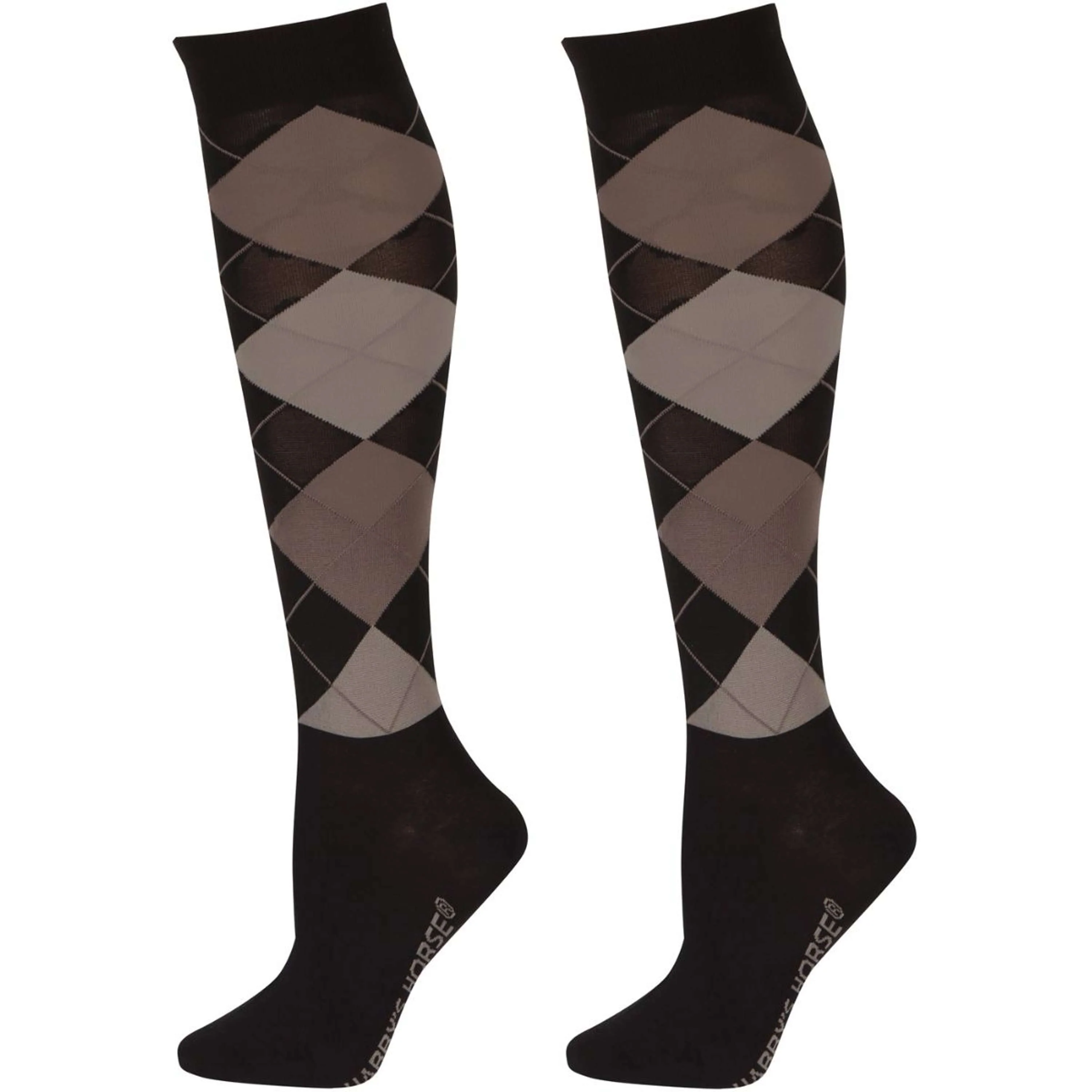 Harry's Horse Chaussettes d'Équitation Arygle Noir