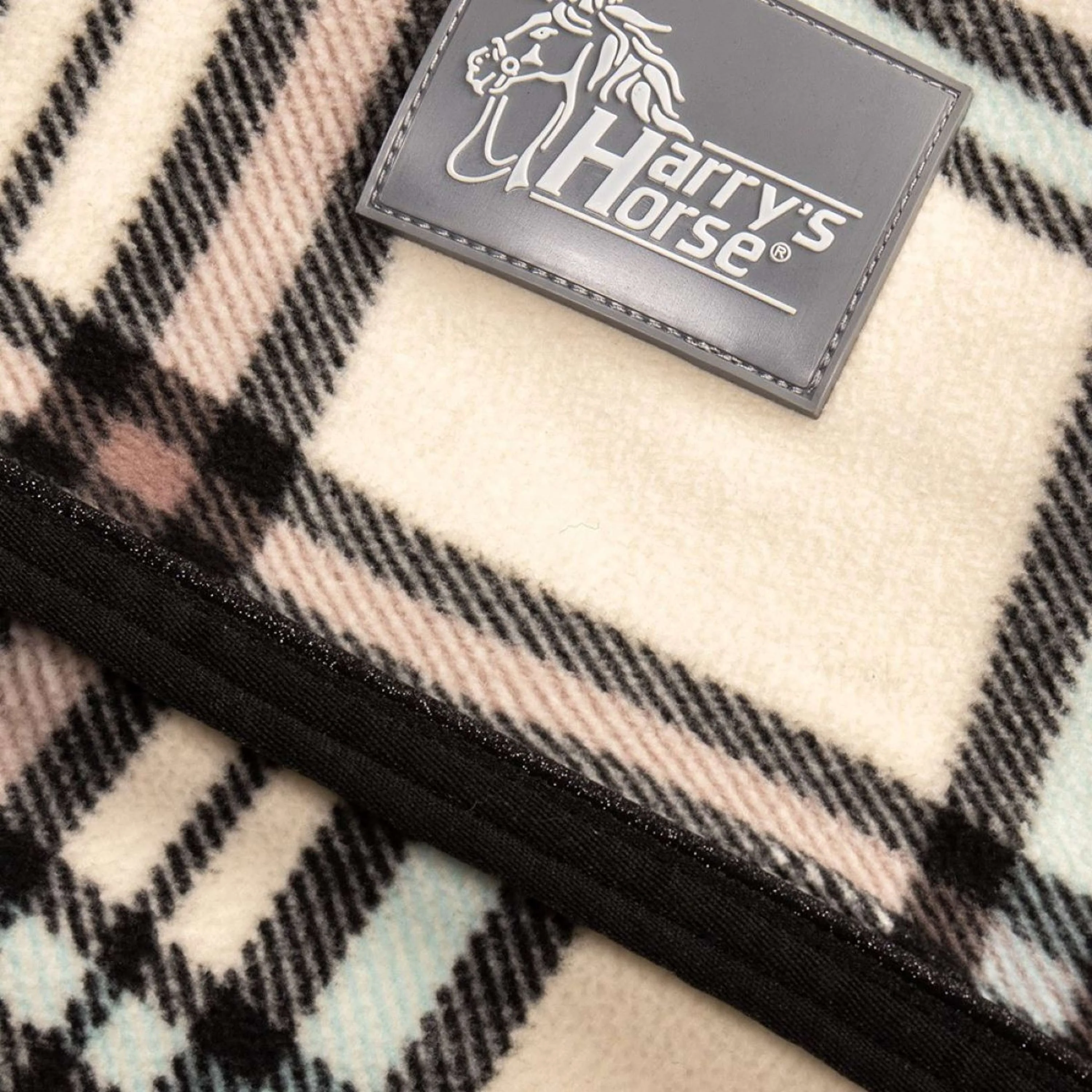 Harry's Horse Couverture Polaire Check Crème - Image 3