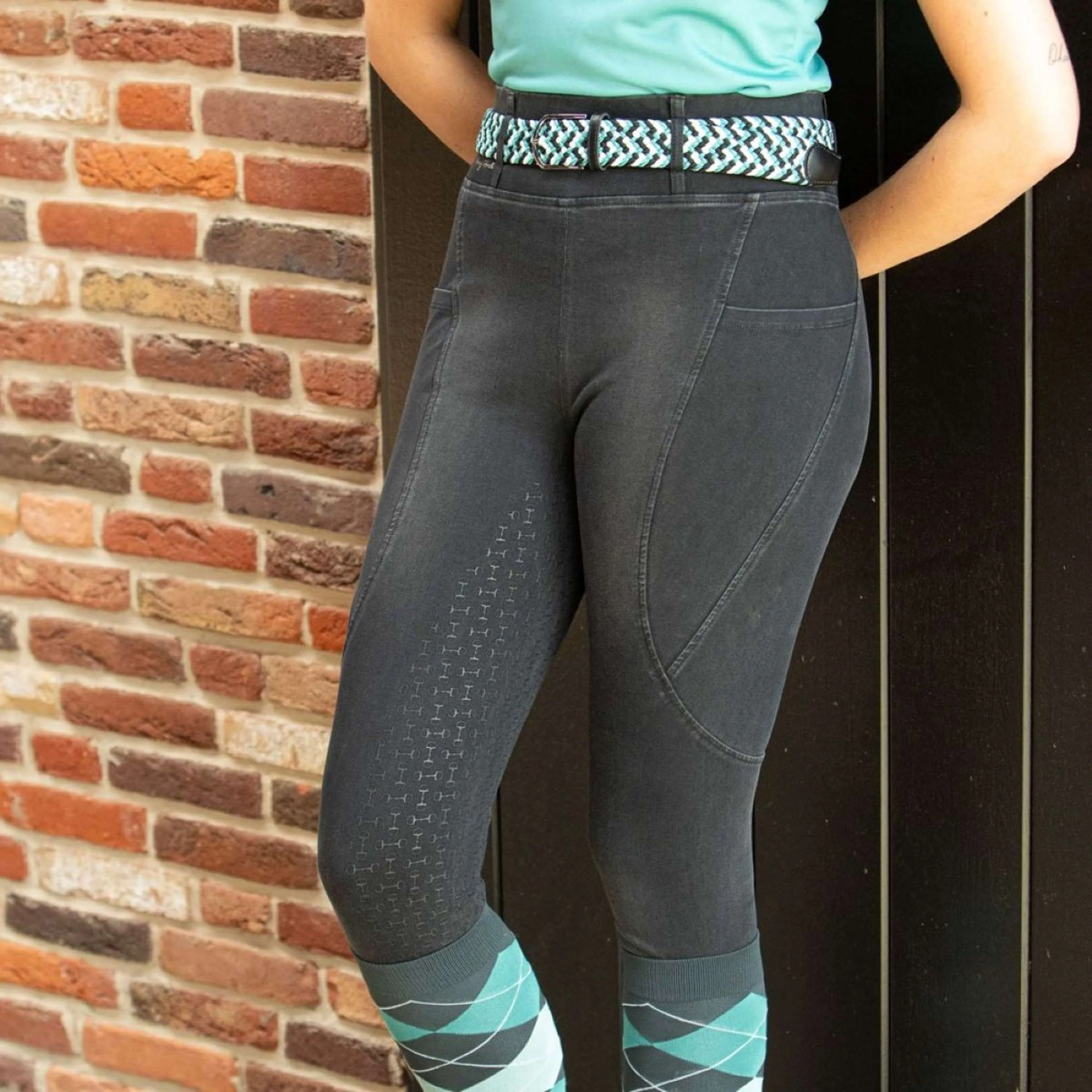 Harry's Horse Legging d'Équitation Trendy Full Grip Black Sand - Image 3