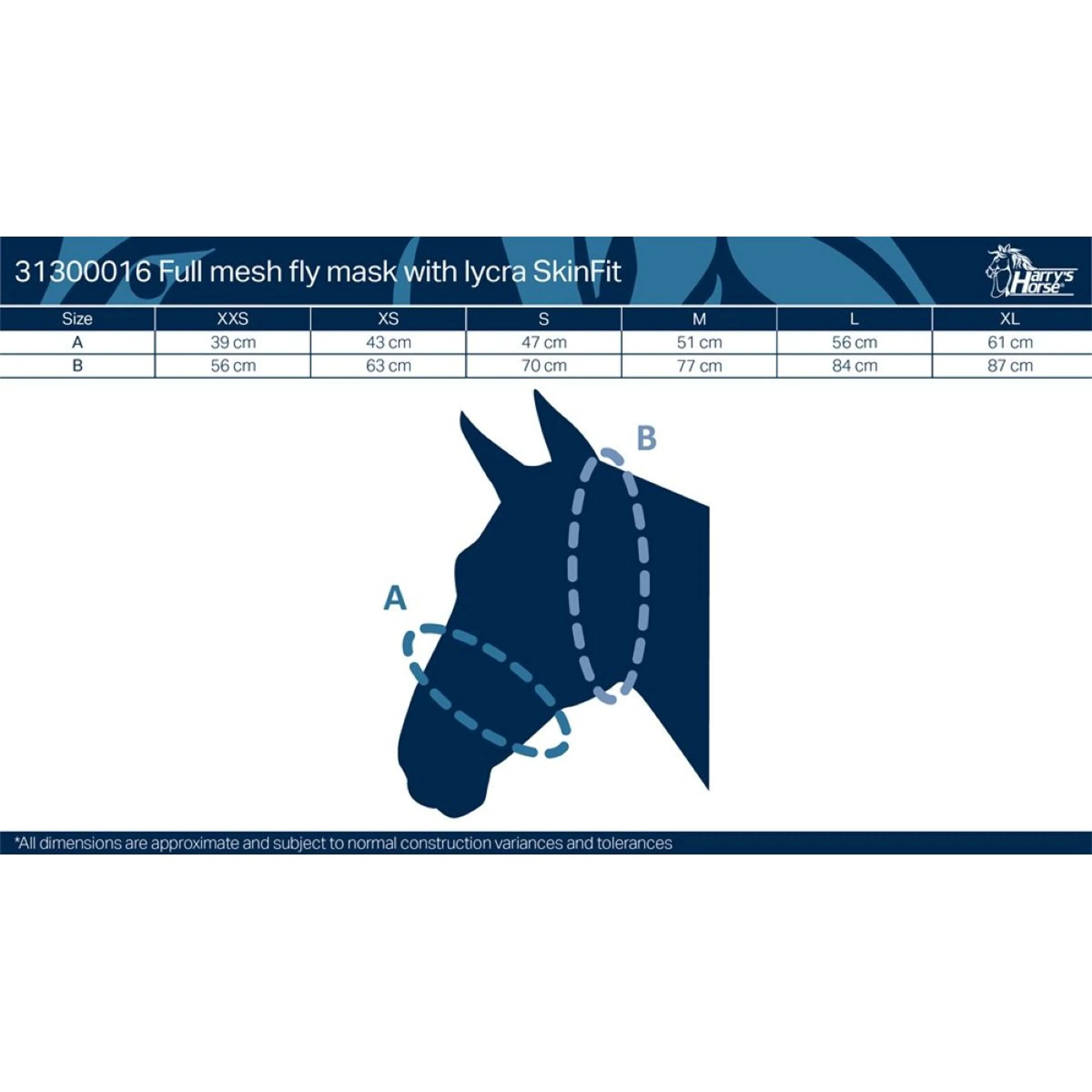 Harry's Horse Masque Anti-Mouches SkinFit avec Oreilles Noir - Image 5