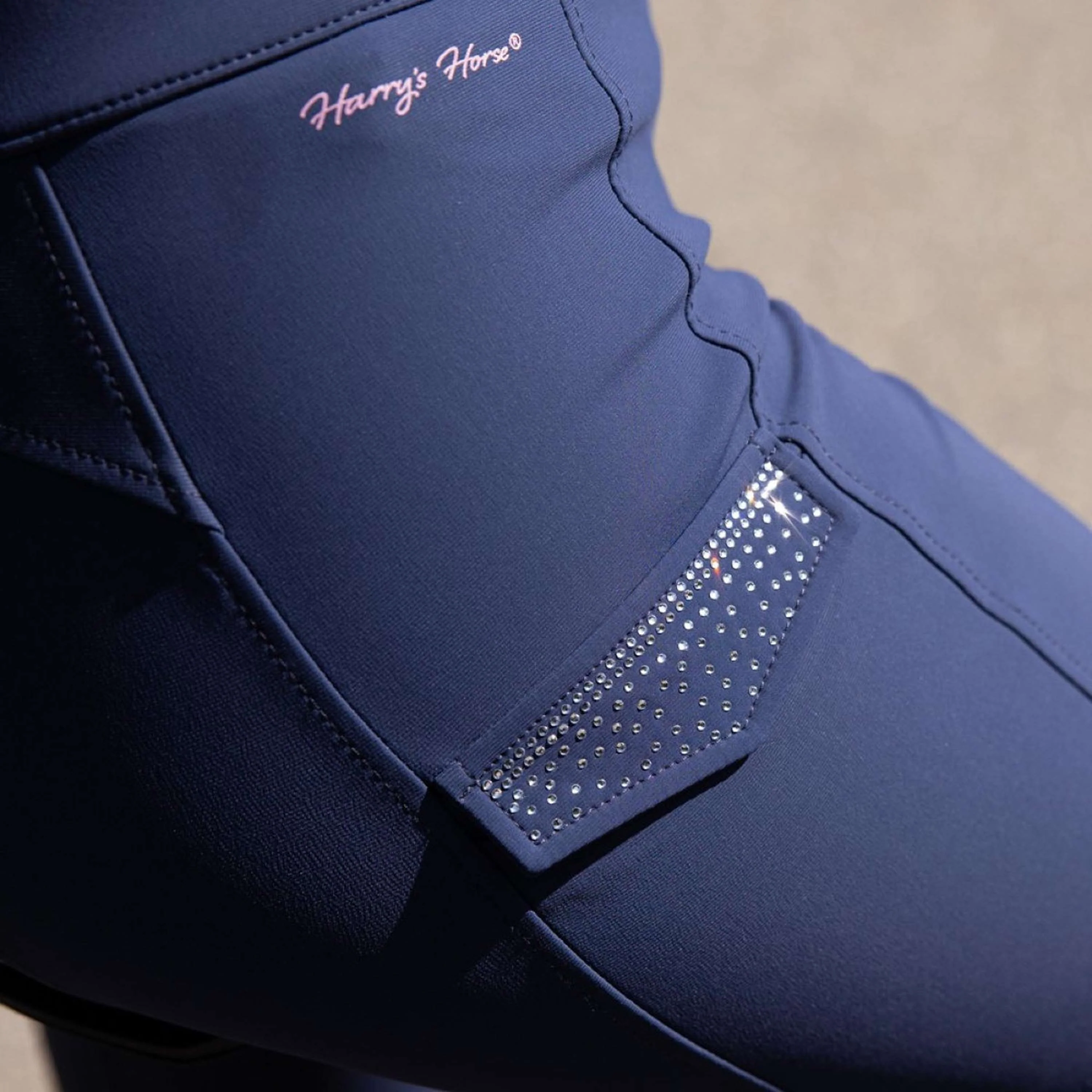 Harry's Horse Pantalon d'Équitation Denici Cavalli Purple Passion Full Grip Peacoat - Image 4