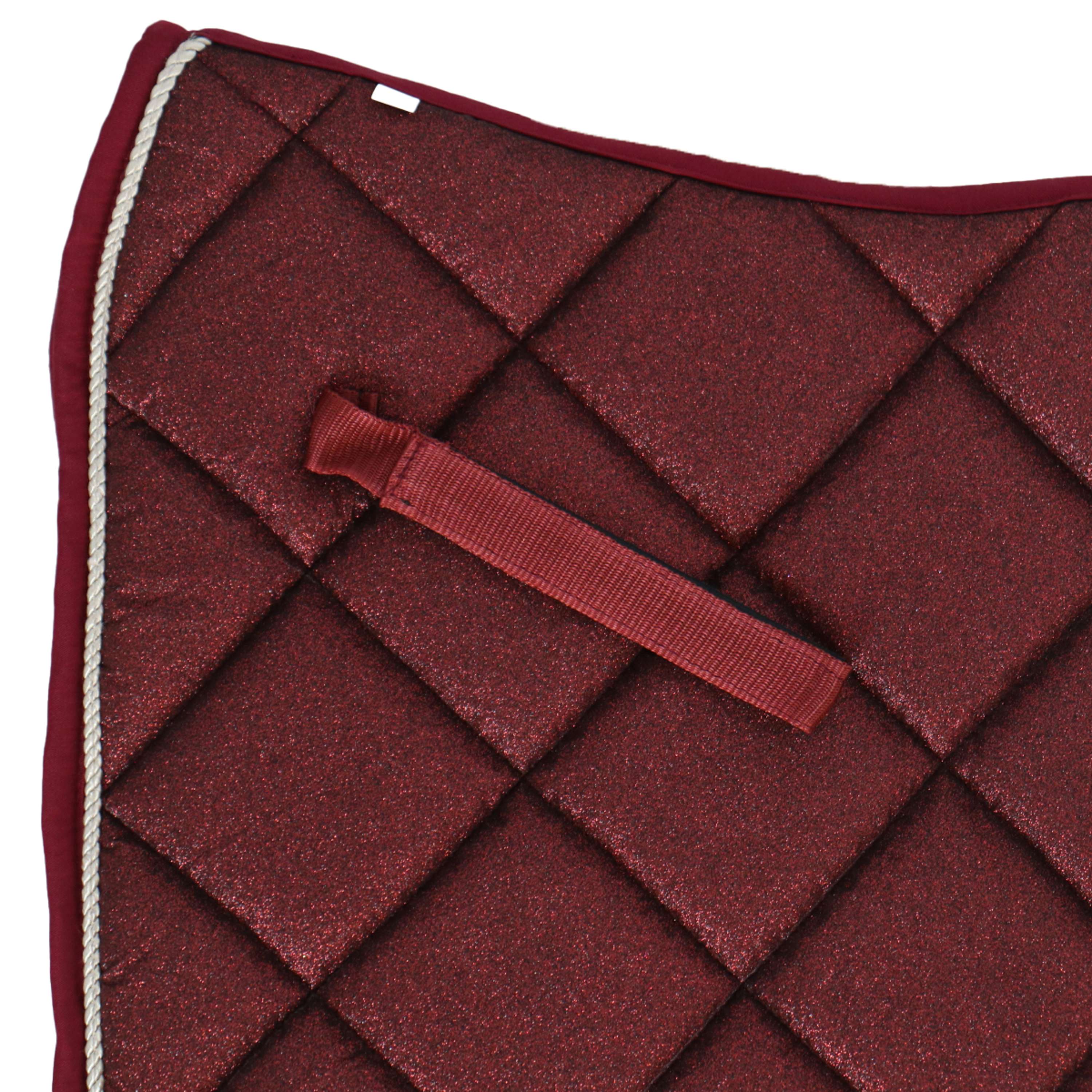 HB Tapis de Selle Sparkling Glitter Dressage Bordeaux - Image 3