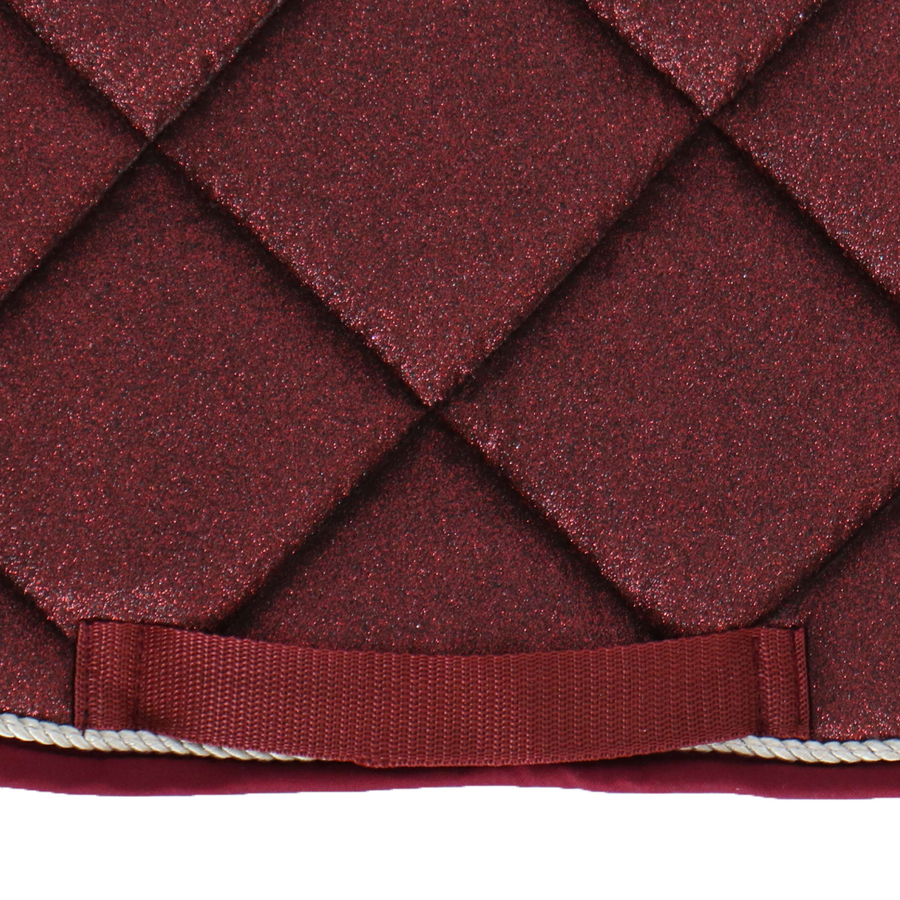HB Tapis de Selle Sparkling Glitter Dressage Bordeaux - Image 4