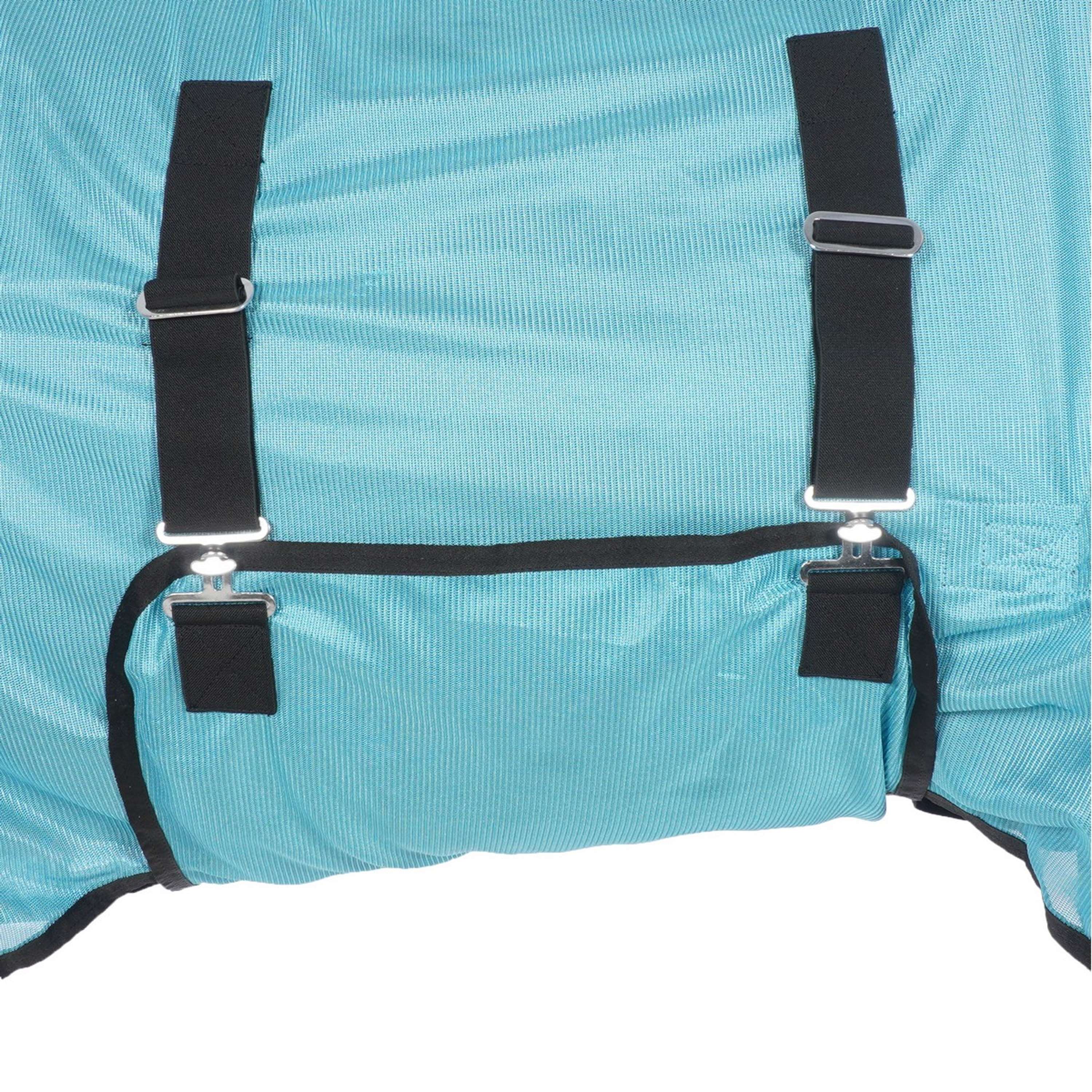 HKM Couverture Anti-Mouches Aqua avec Couvre-cou Aqua - Image 7