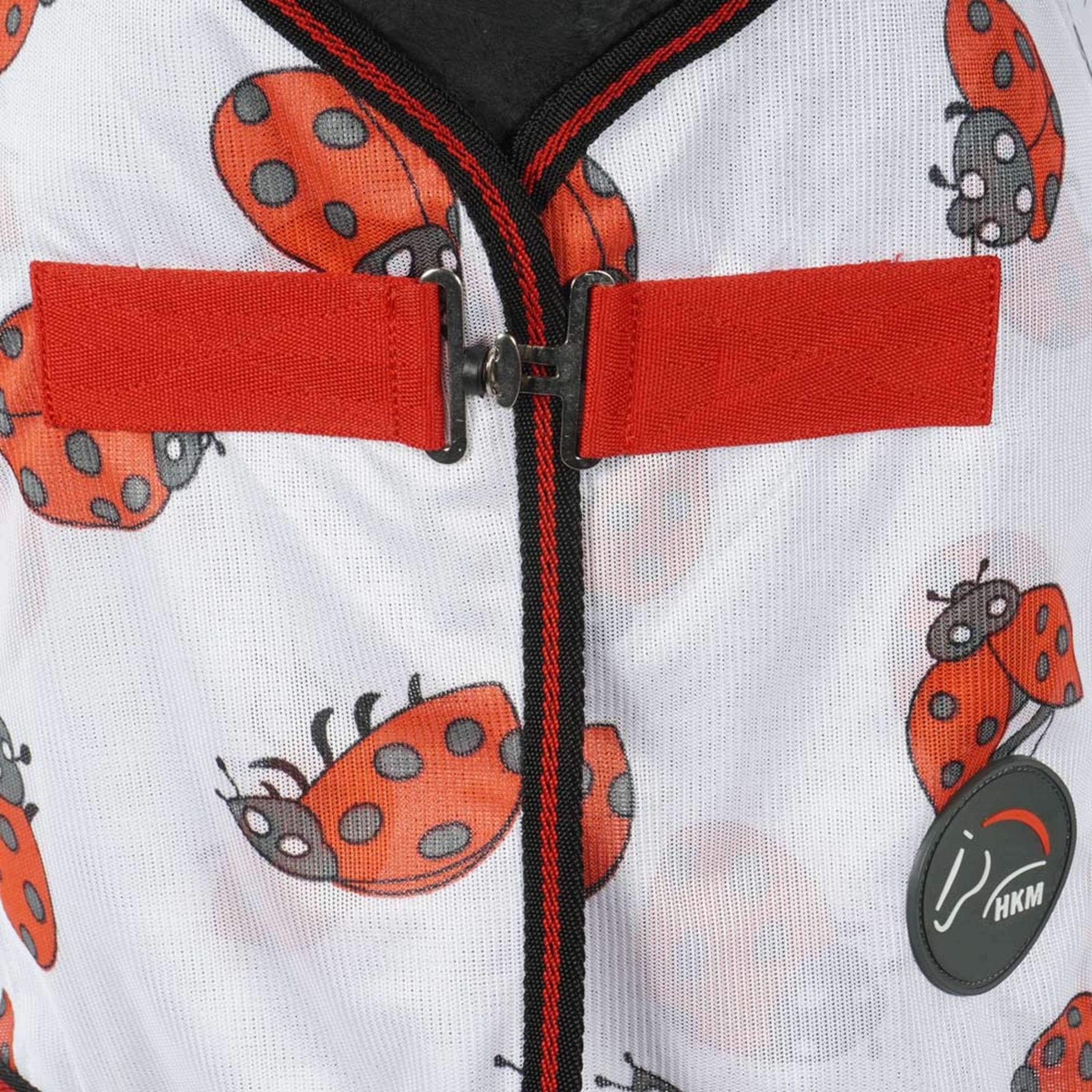 HKM Couverture Anti-Mouches Ladybug Blanc Rouge - Image 2
