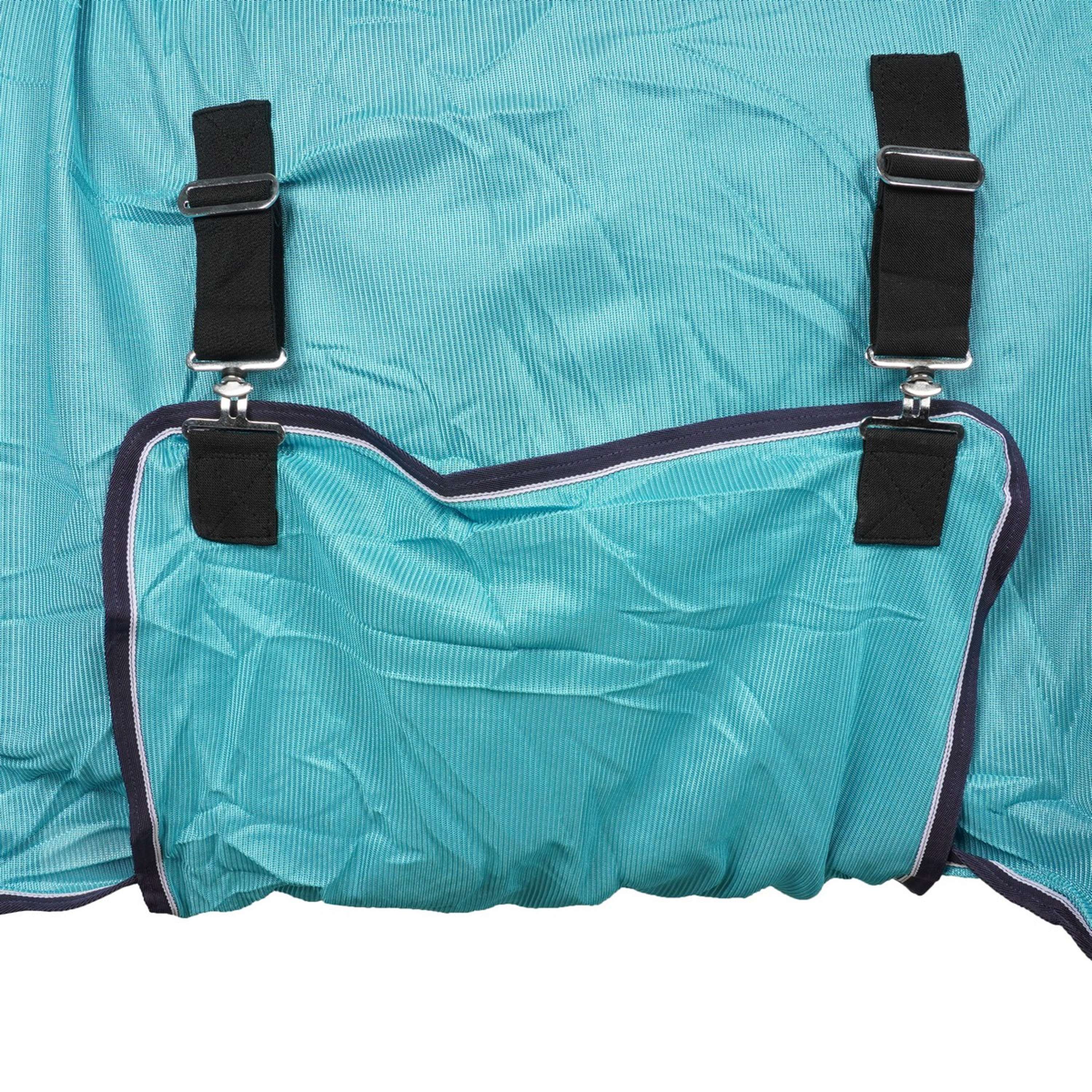HKM Couverture Anti-Mouches Lissabon avec Couvre-cou Aqua - Image 9
