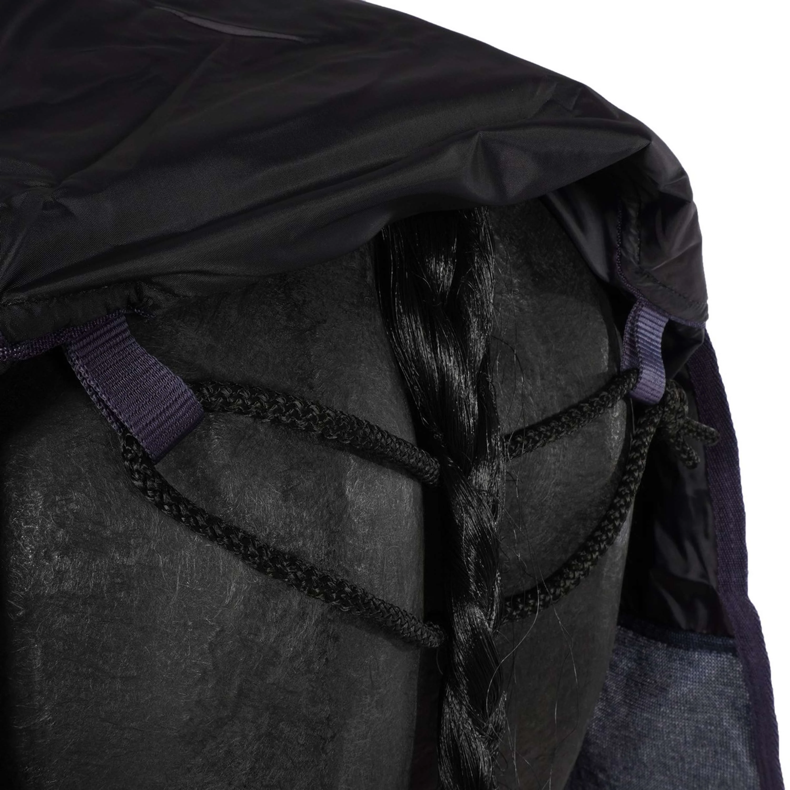 HKM Couverture Anti-Mouches Rain with Neck and Bellyflap Bleu Foncé/Gris - Image 9
