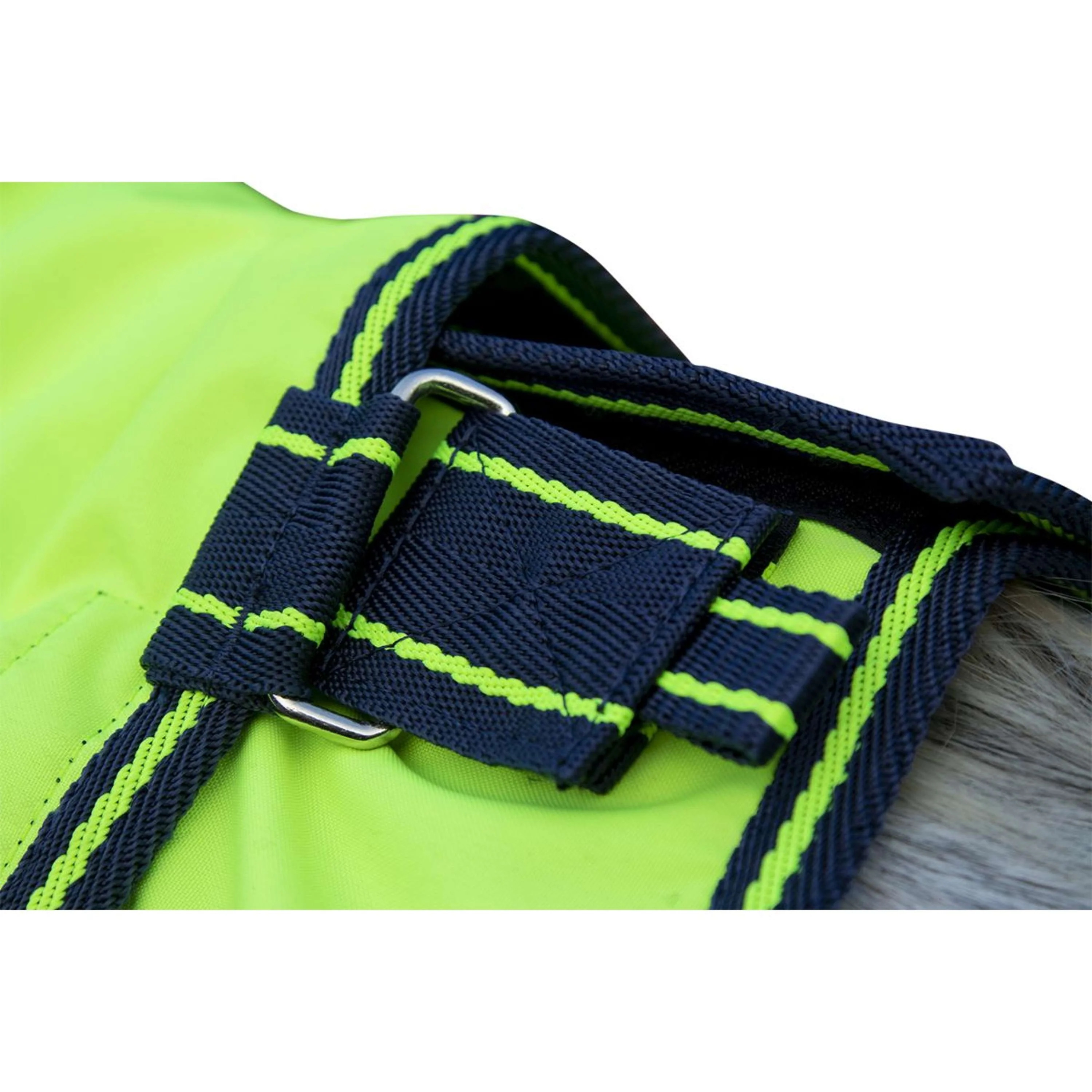 HKM Couvre-reins avec Couvre-cou Amovible Néon Jaune - Image 2