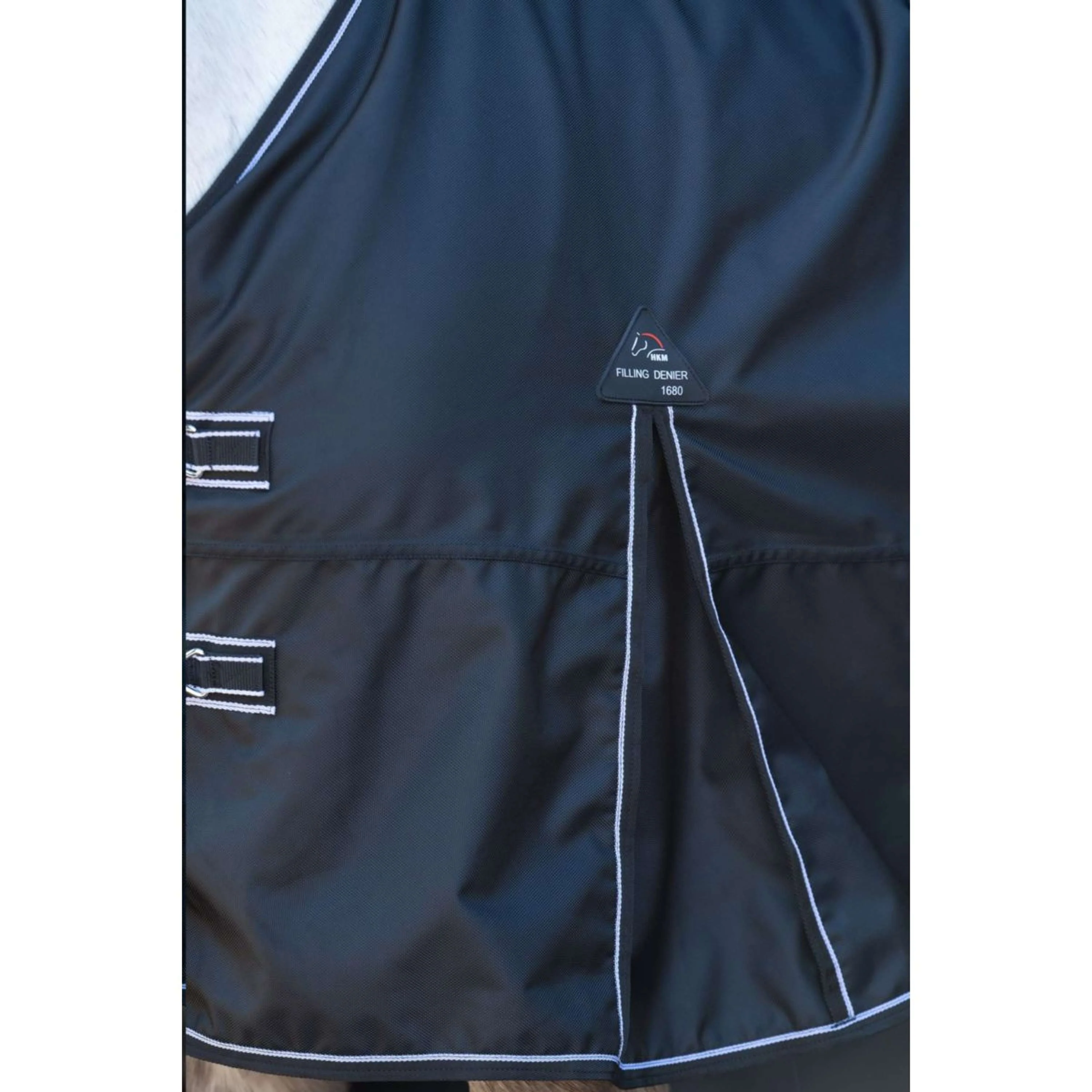 HKM Couverture d'Extérieur Premium 1680D 200g avec Teddy Doublure Noir - Image 3