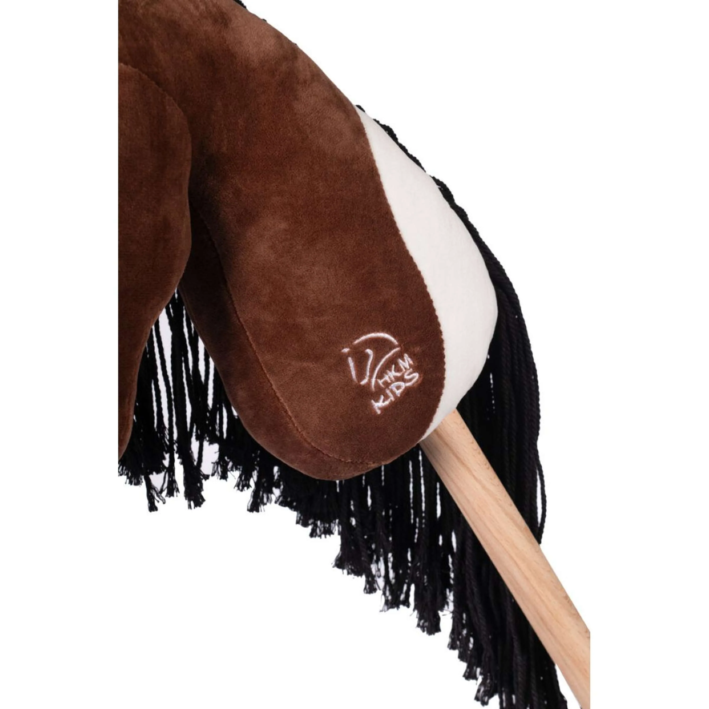 HKM Hobby Horse Professional Slim Line Blanc/Marron - Image 4