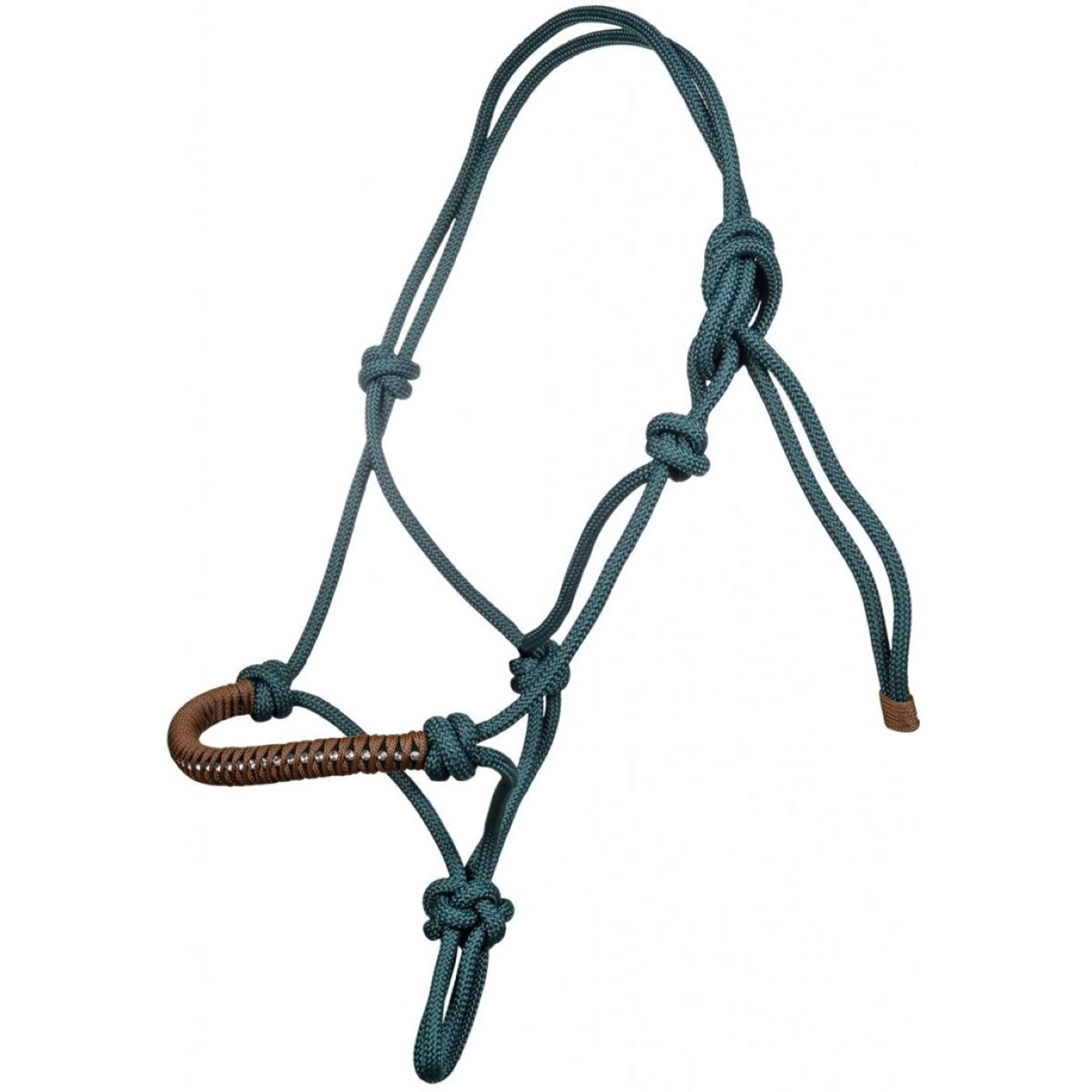 HKM Licol en Corde Deko Pétrole/Marron