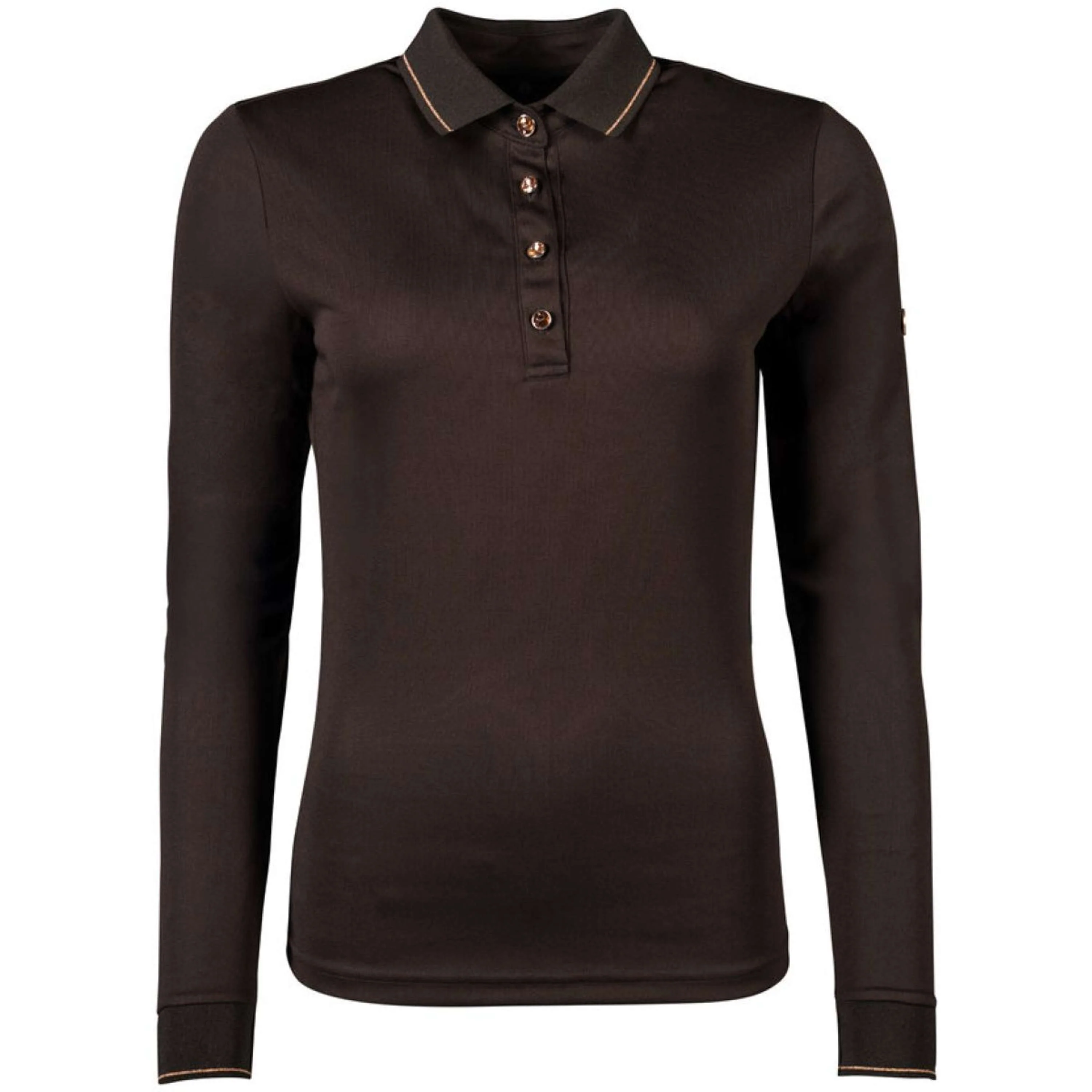 HKM Polo Rosegold Glamour Longsleeve Marron/Or Rose