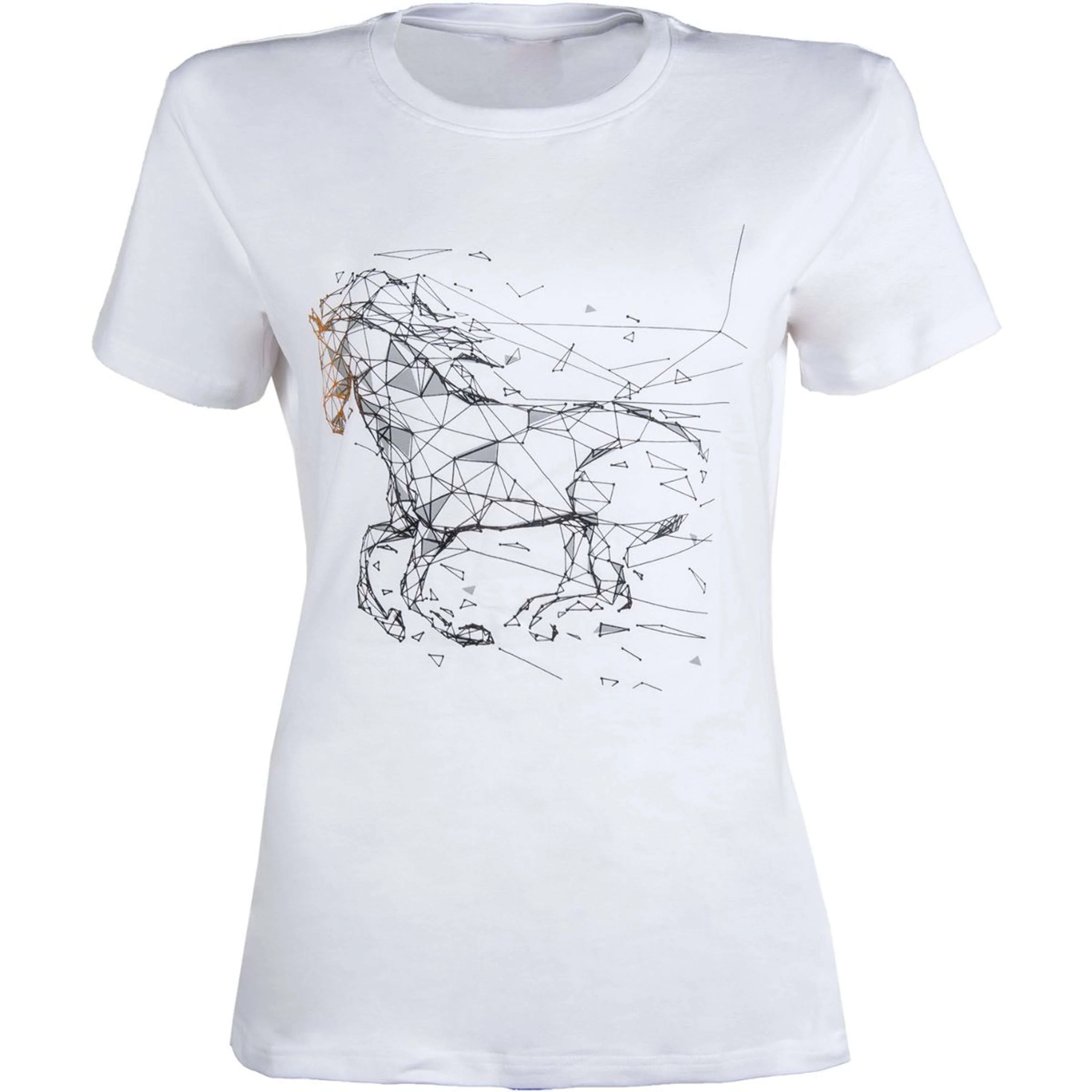HKM T-Shirt Geometrical Horse Blanc