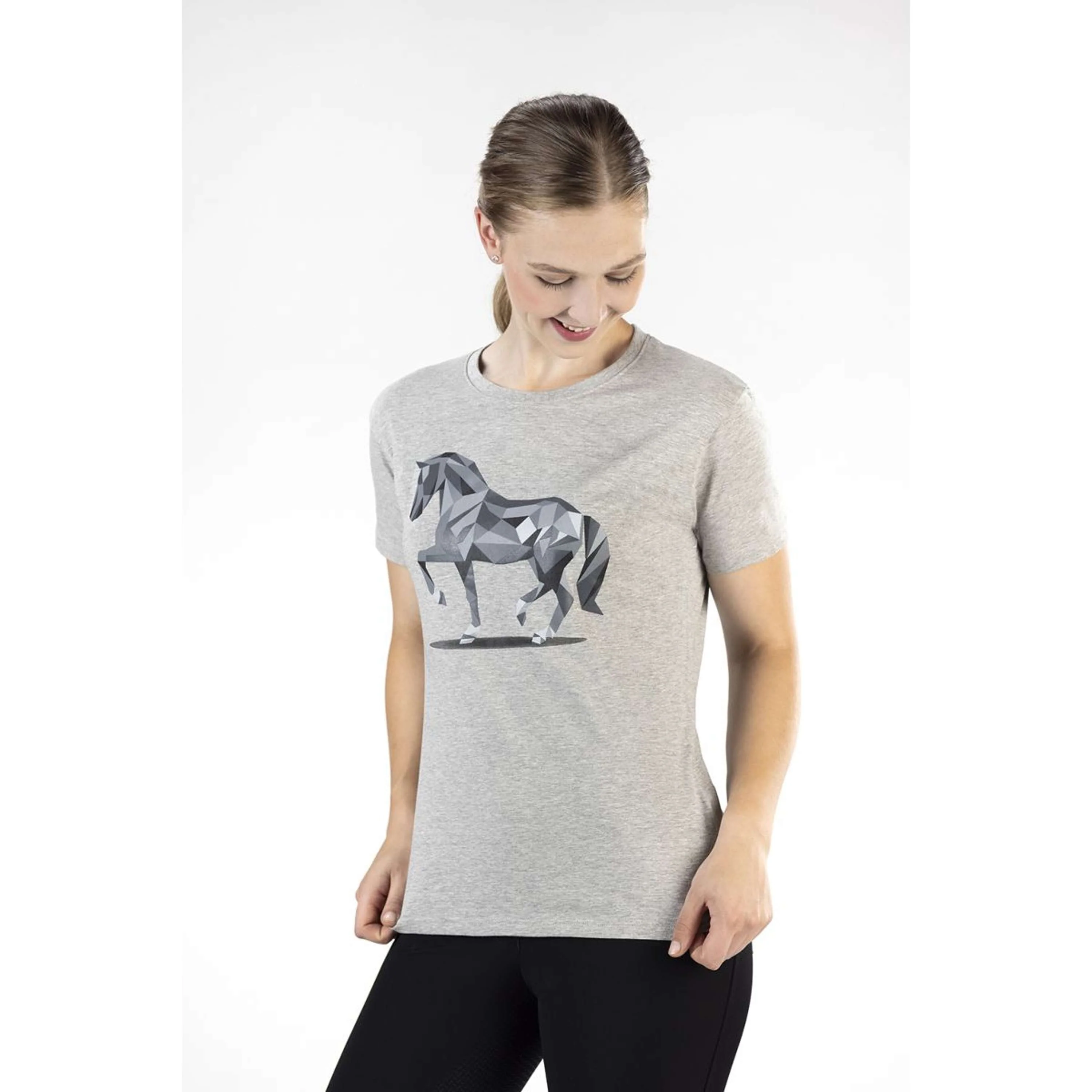HKM T-Shirt Graphical Horse Gris clair/Melange - Image 3