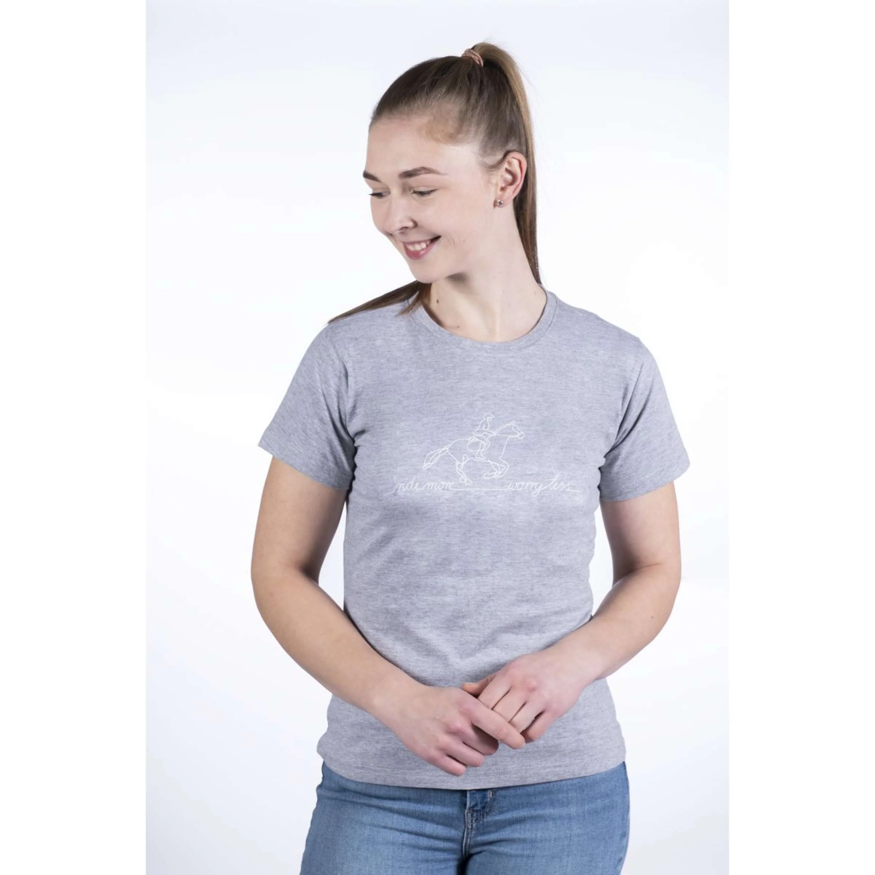 HKM T-Shirt Ride More Gris clair/Melange - Image 2