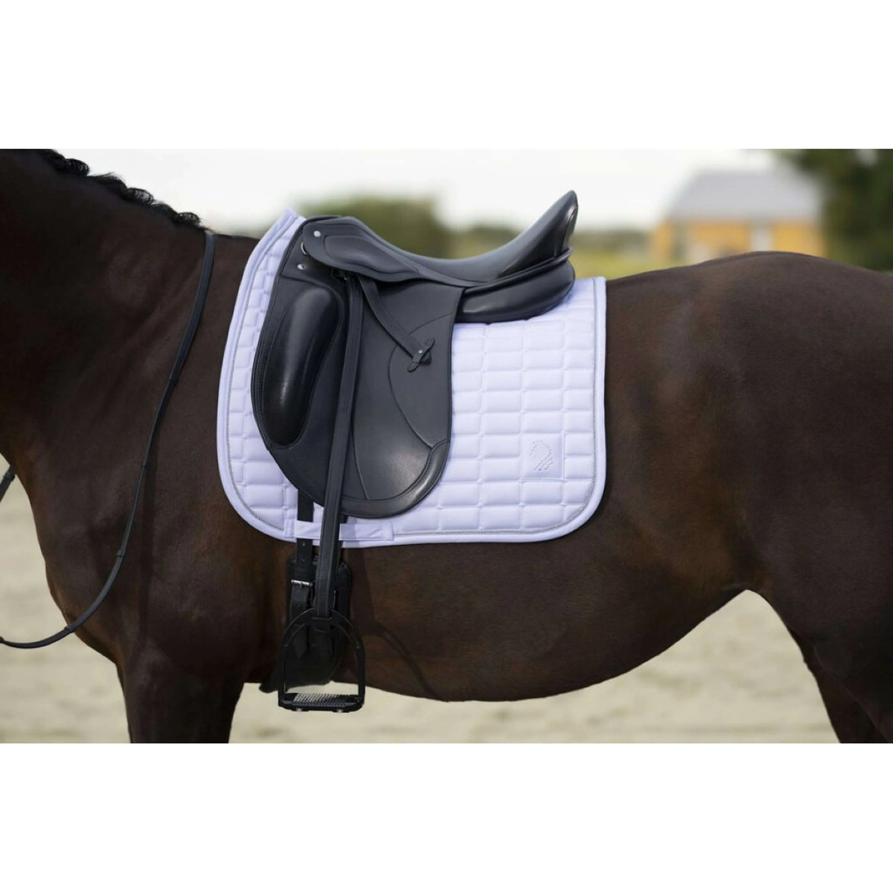 HKM Tapis de Selle Amalfi Competition Dressage Blanc - Image 2
