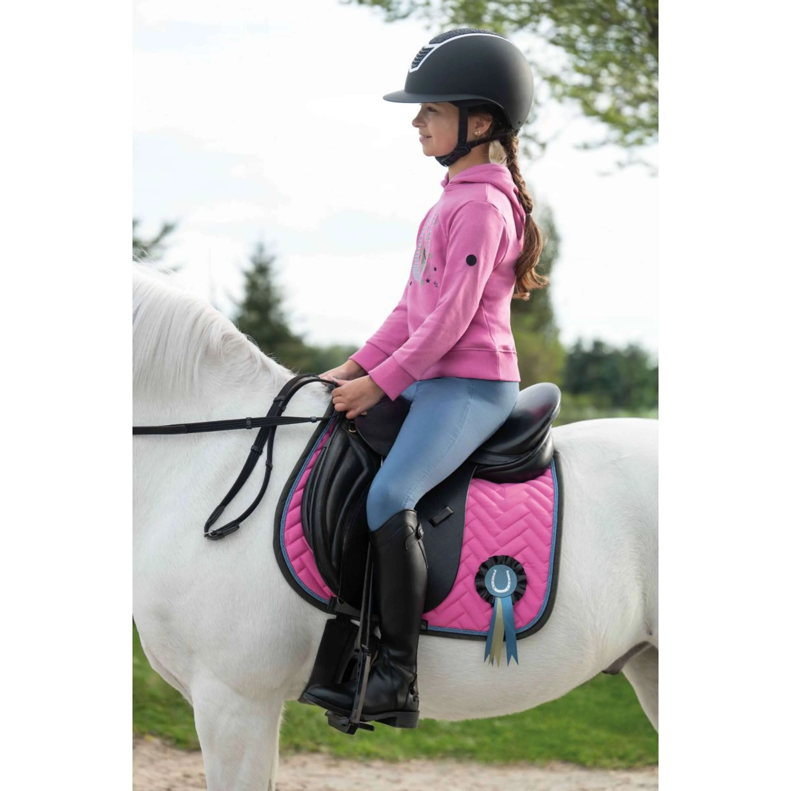 HKM Tapis de Selle Nele Polyvalent Rose - Image 2