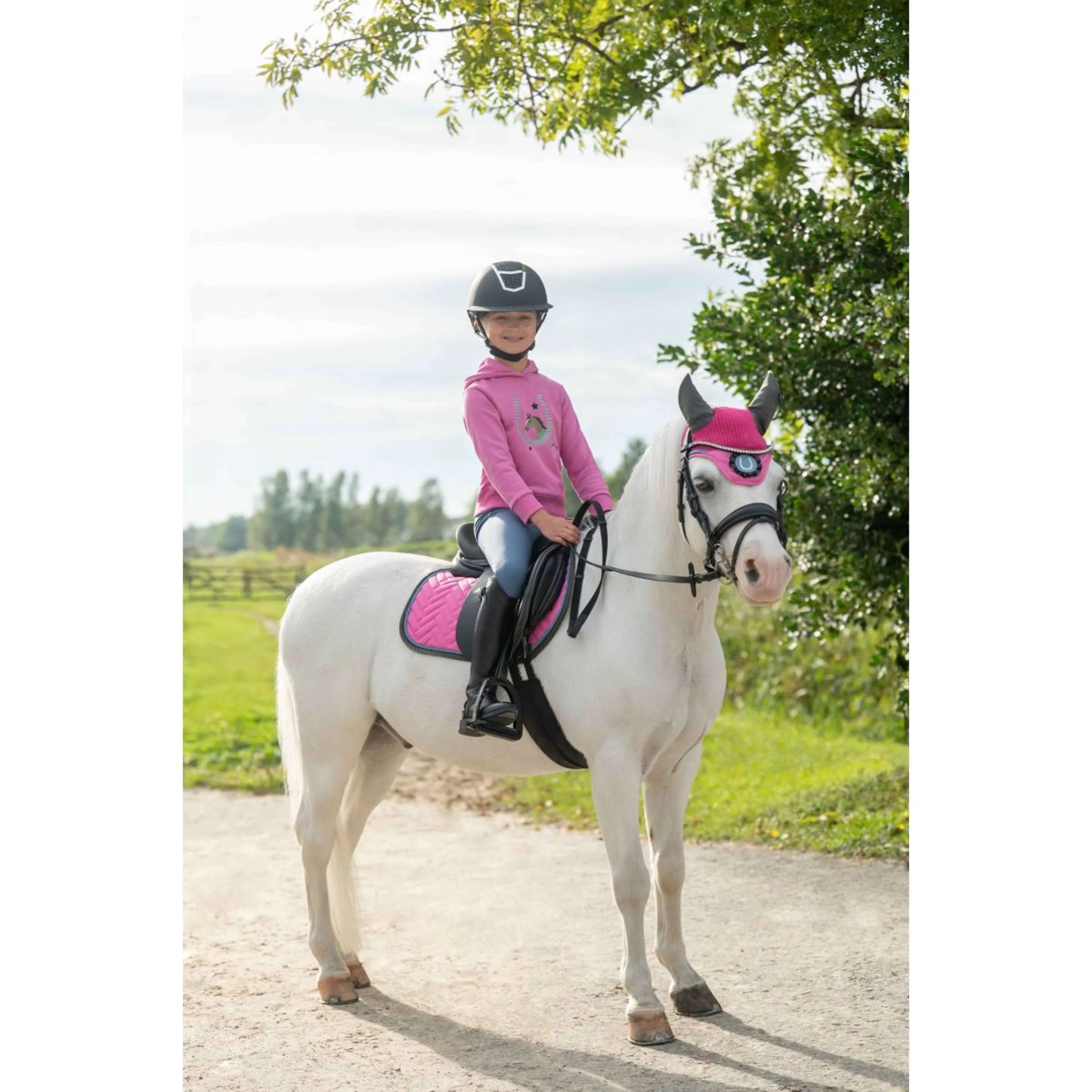 HKM Tapis de Selle Nele Polyvalent Rose - Image 8
