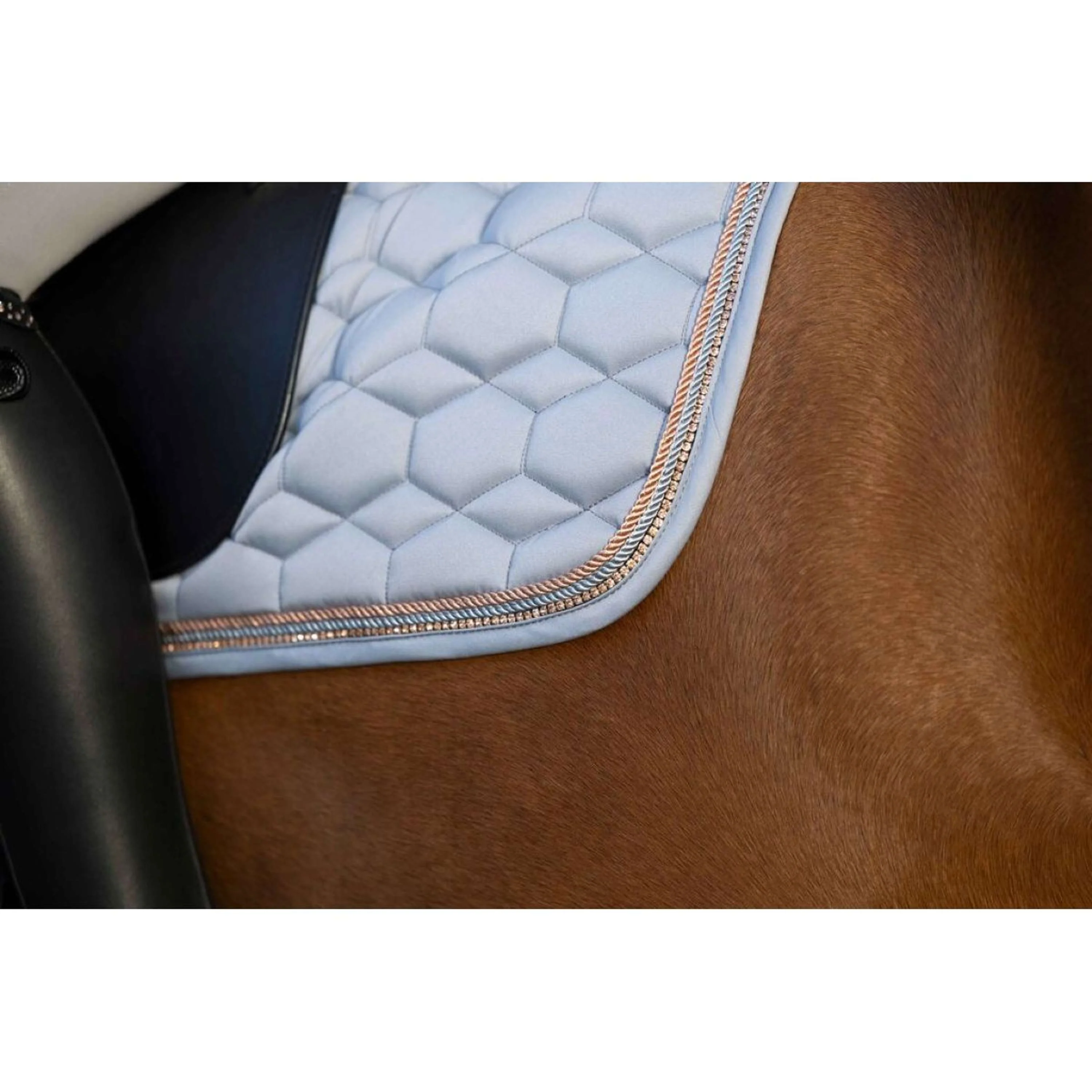 HKM Tapis de Selle Rosegold Glamour Dressage Or Rose - Image 3
