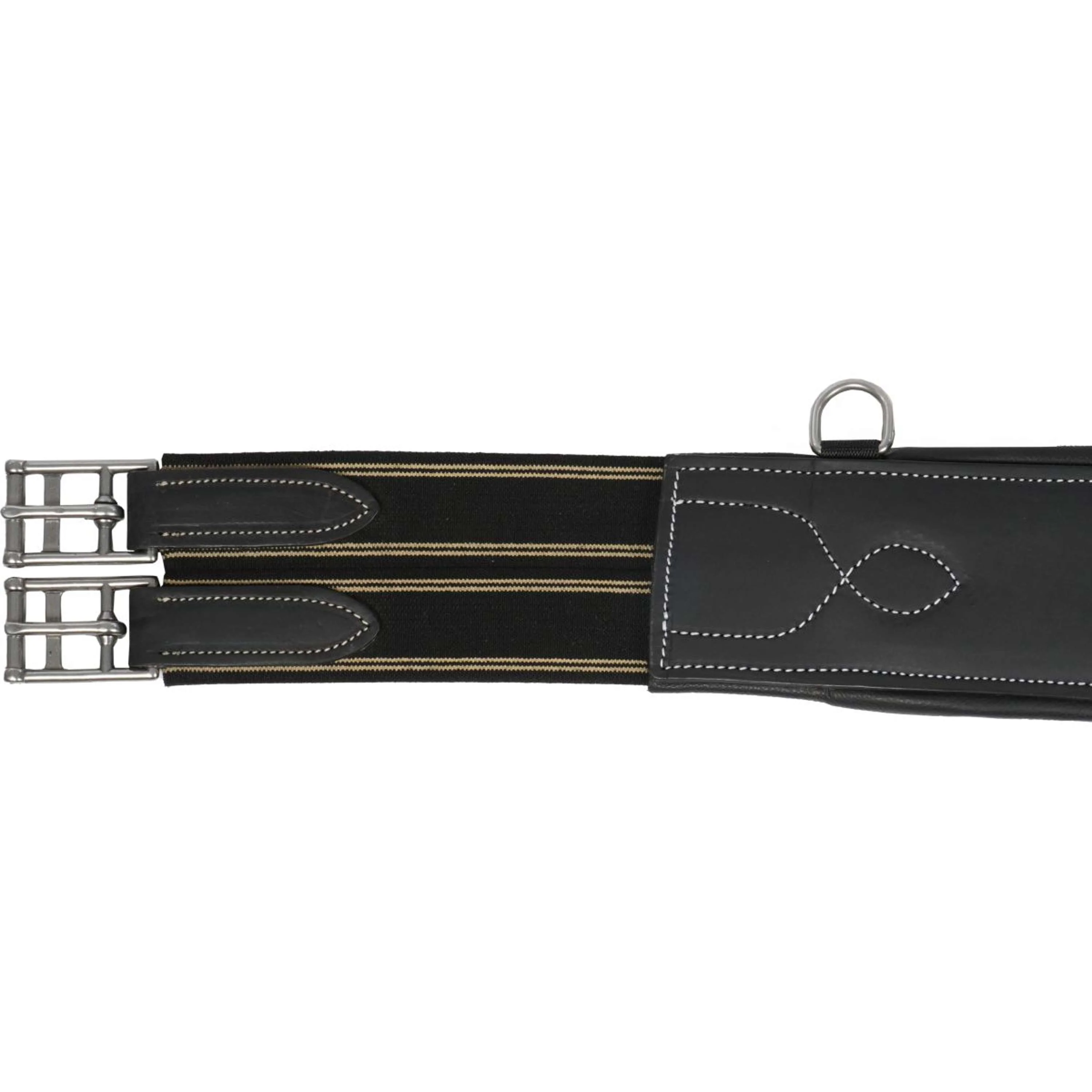 HORKA Sangle avec Protection de Ventre Cuir Noir/Argent - Image 3