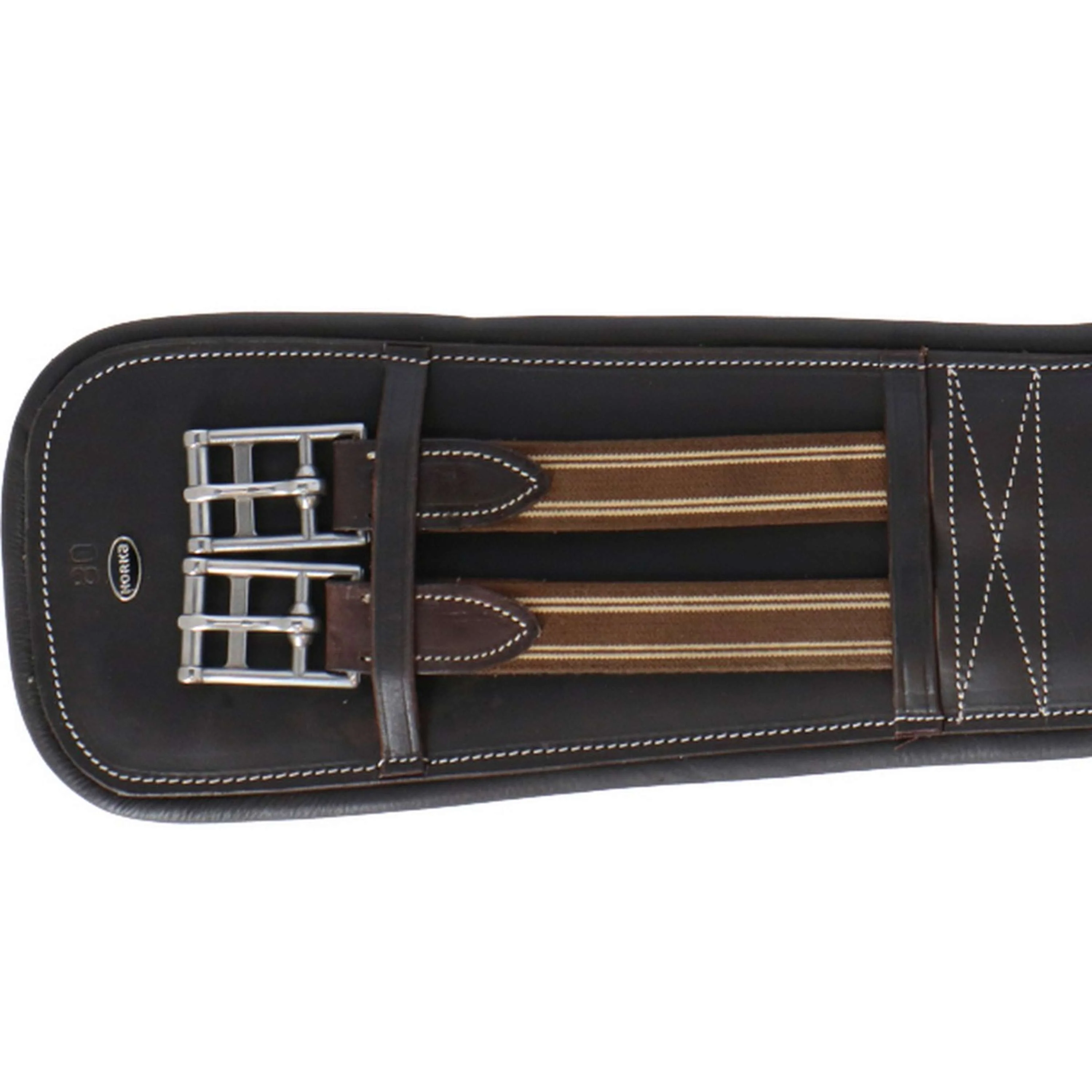 HORKA Sangle de Dressage Cuir Marron/Argent - Image 3