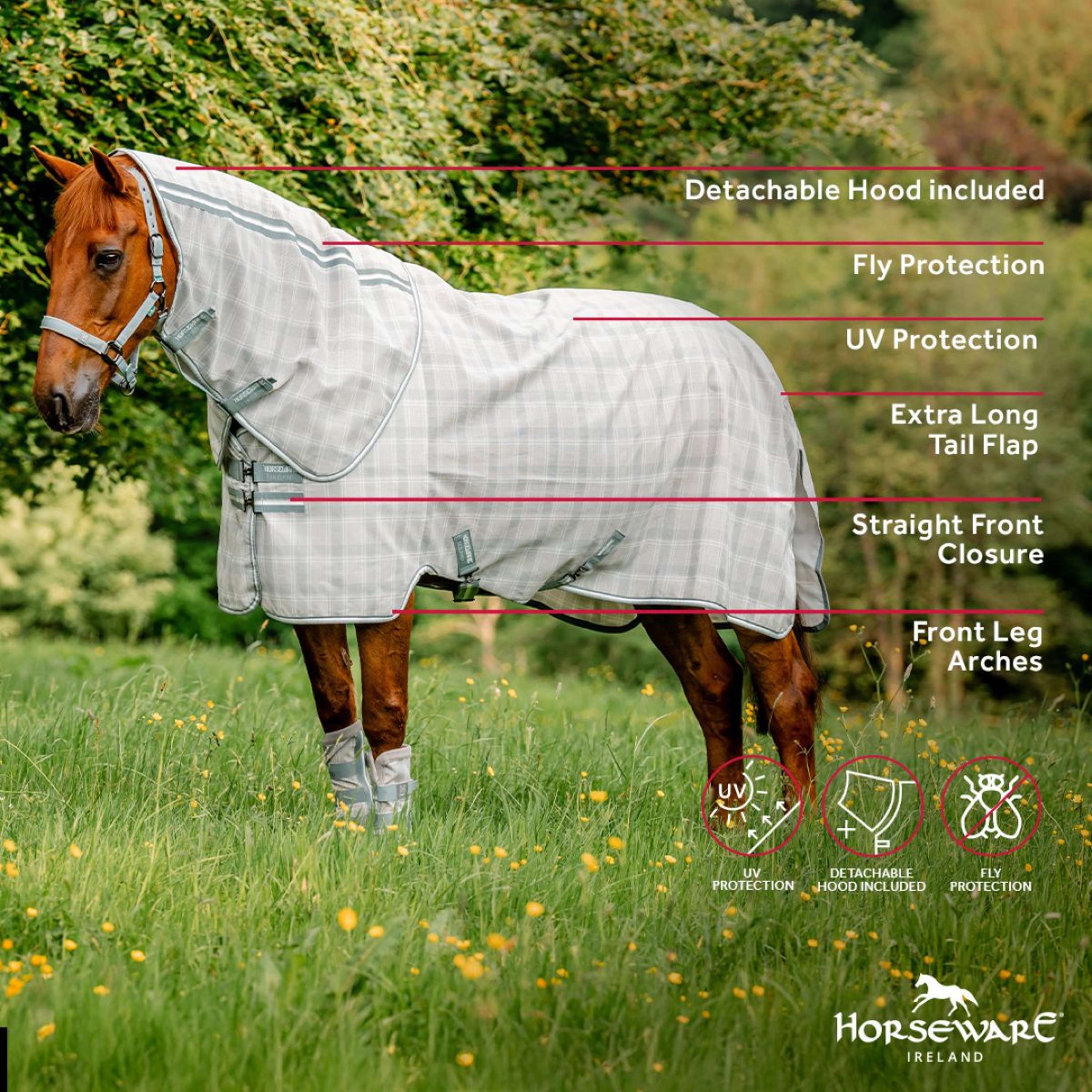 Horseware Couverture Anti-Mouches Newmarket Plus Witney Charcoal - Image 3