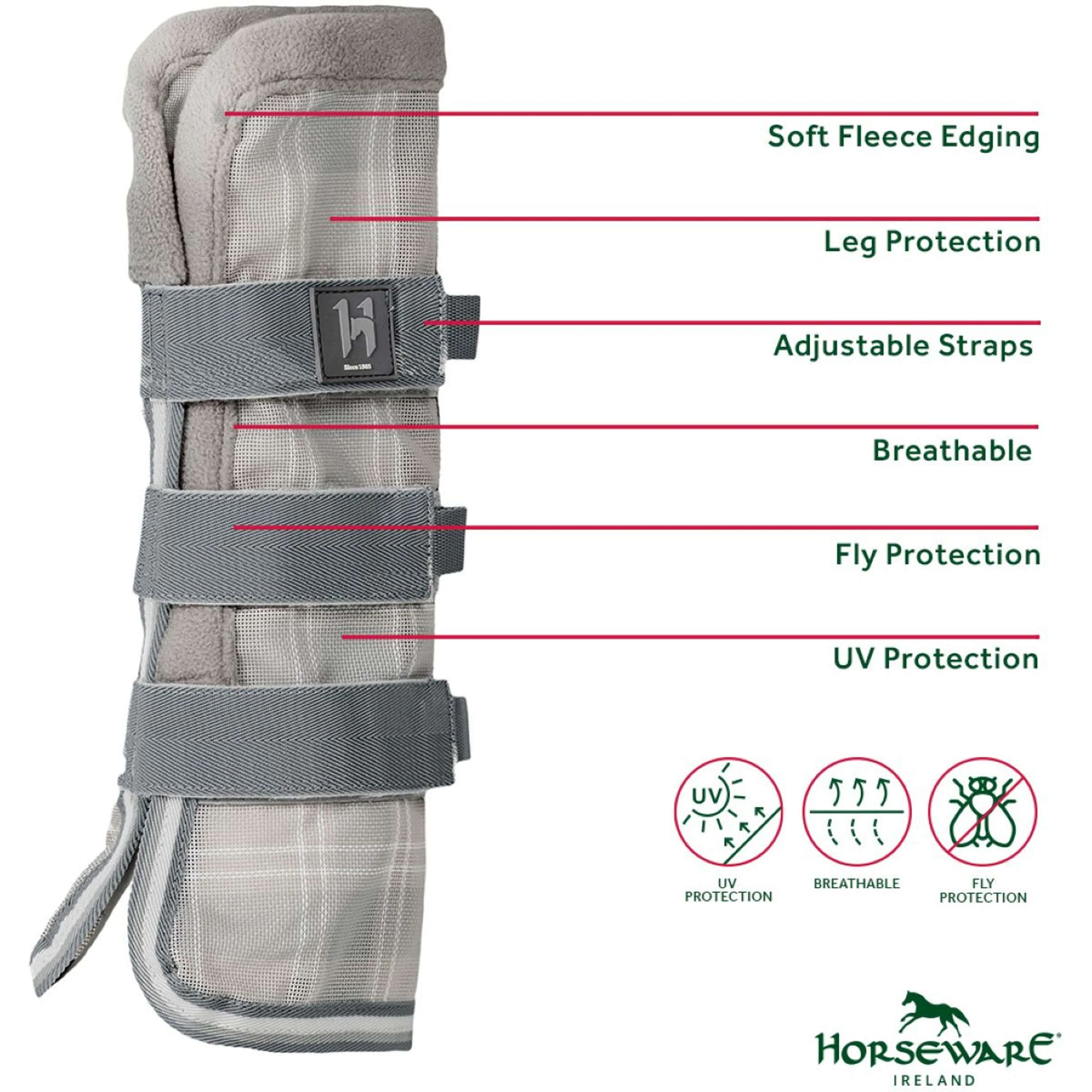 Horseware Fly Boots Newmarket Witney Charcoal - Image 3