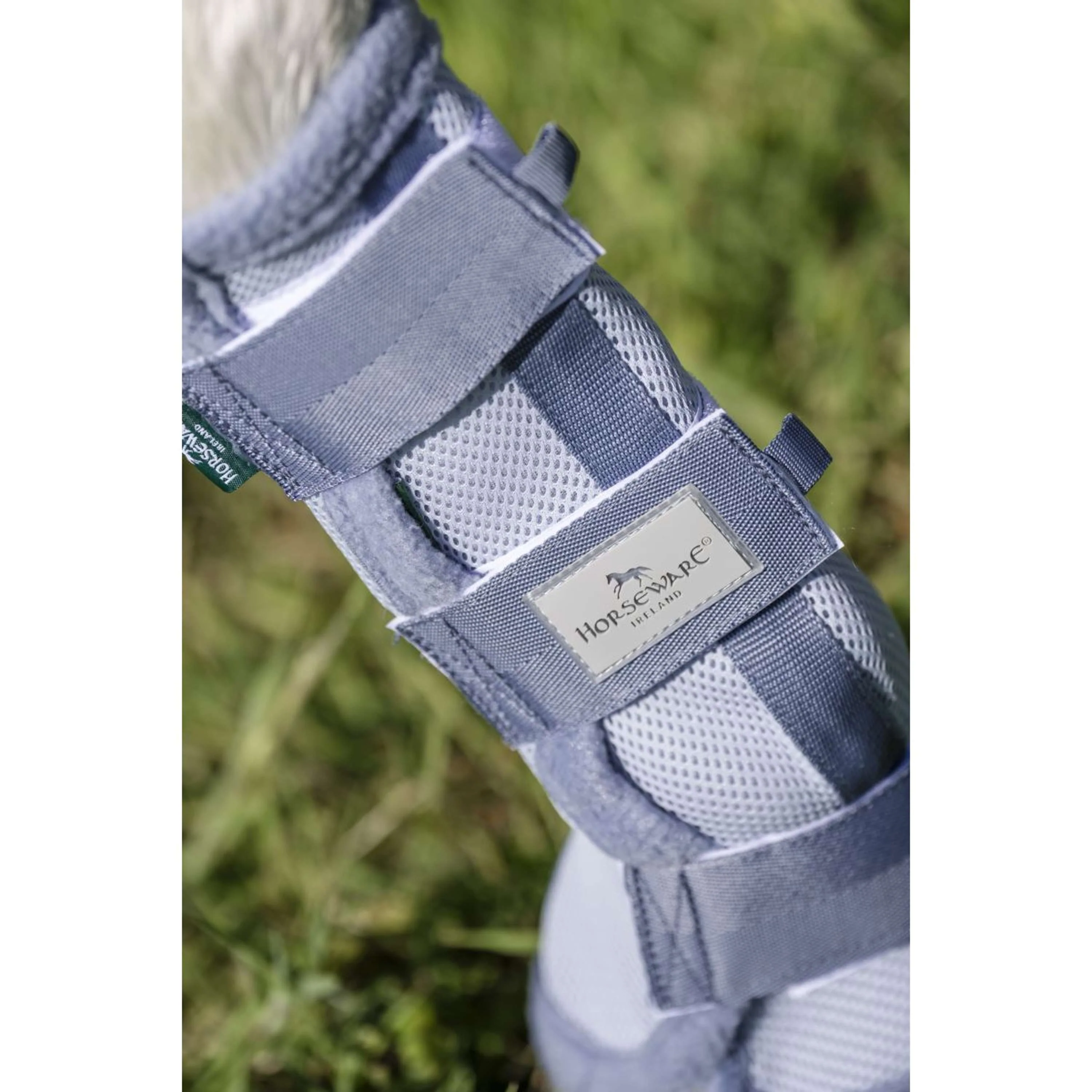 Horseware Fly Boots Set of 2 Heather Blue/Blue/Silver - Image 3