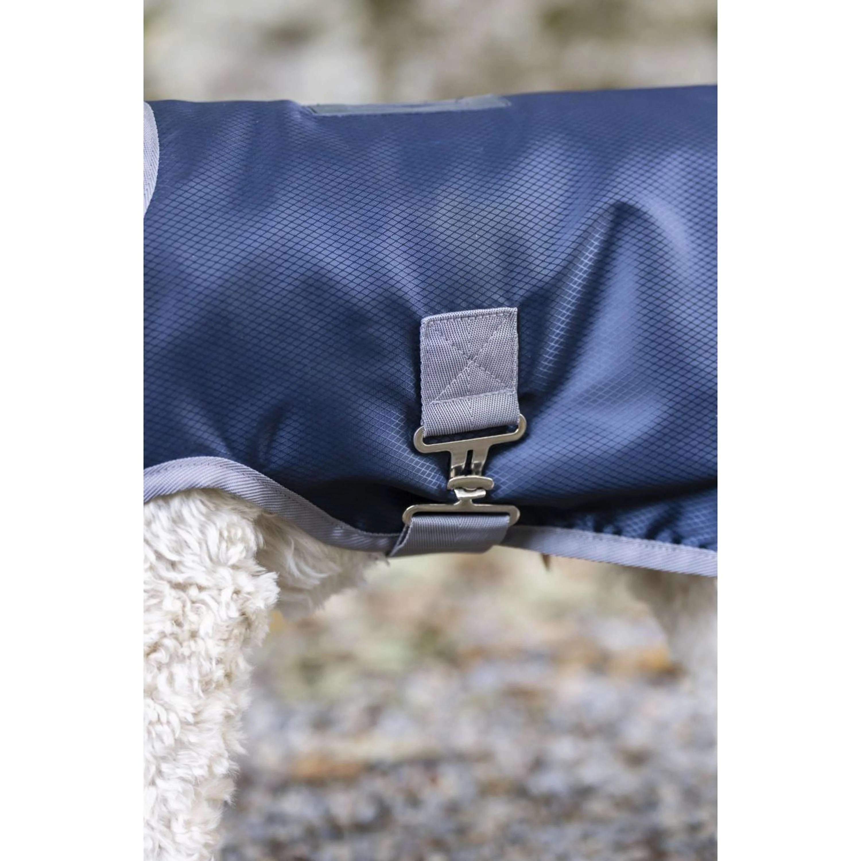 Horseware Ionic Therapy Dog Coat 50g Imperial Blue/Silver/Navy - Image 5