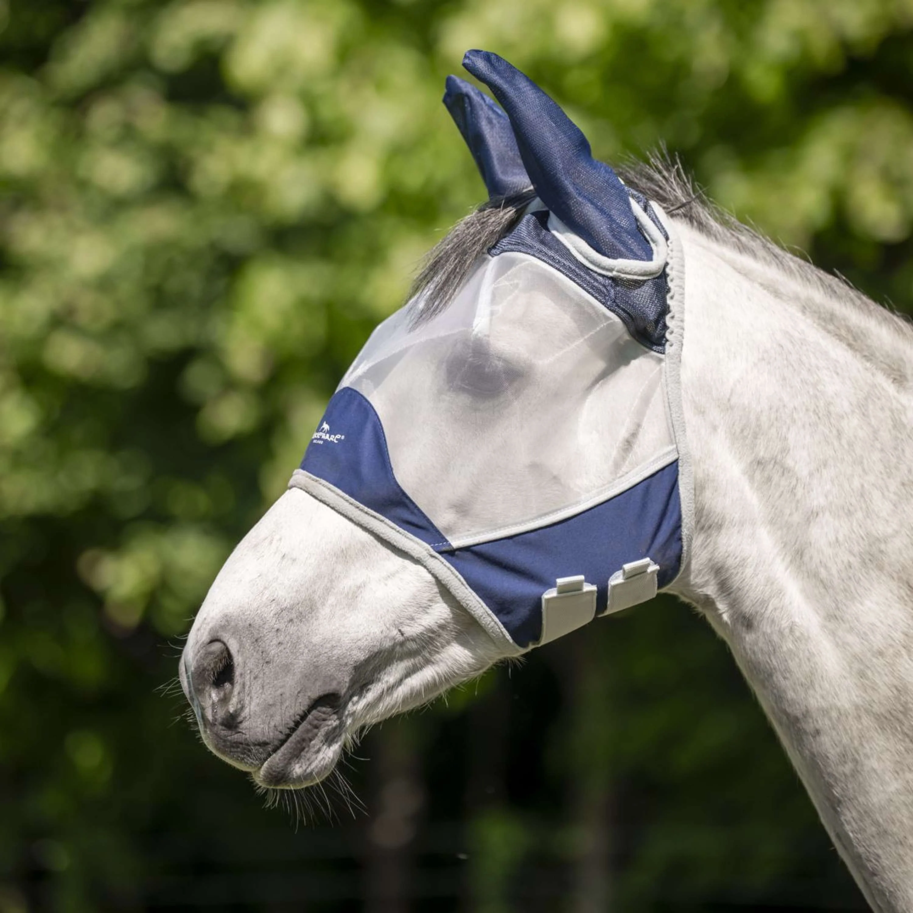 Horseware Masque Anti-Mouches Shield Marin/Argente