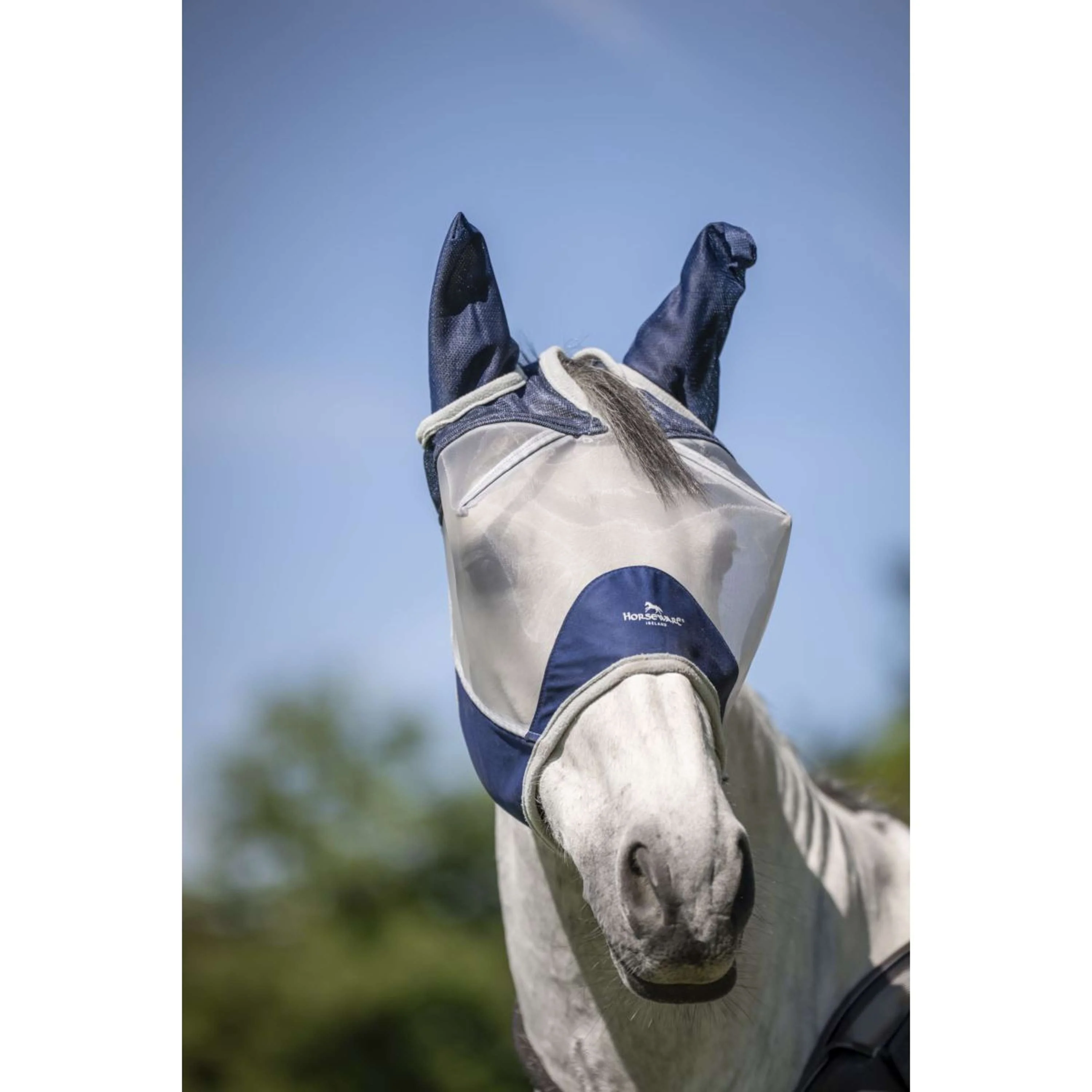 Horseware Masque Anti-Mouches Shield Marin/Argente - Image 3