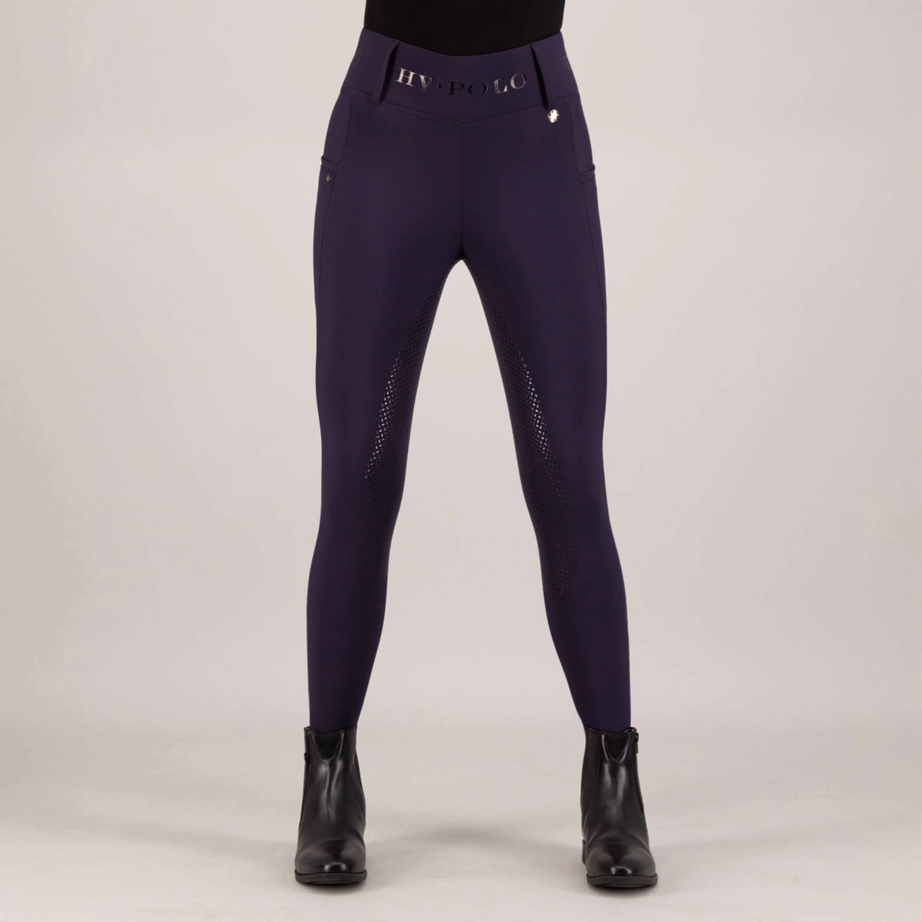 HV Polo Legging d'Ã‰quitation HVPFavourite Full Grip Marin