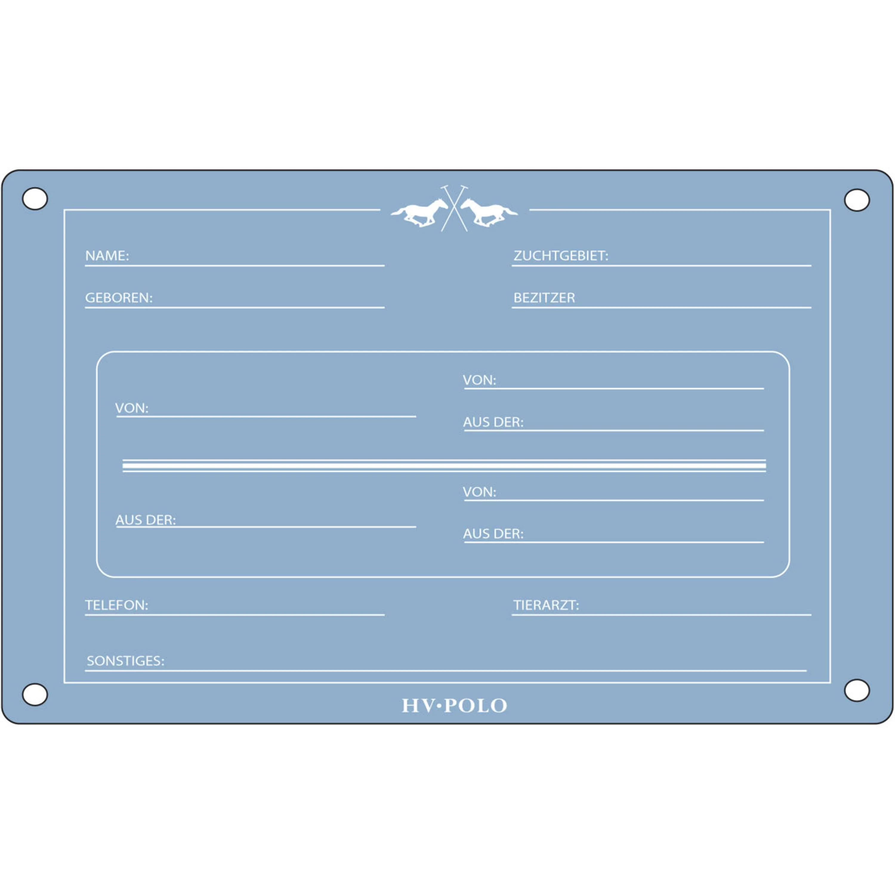 HV Polo Plaque de Box HVPPolo Allemand Powder Blue