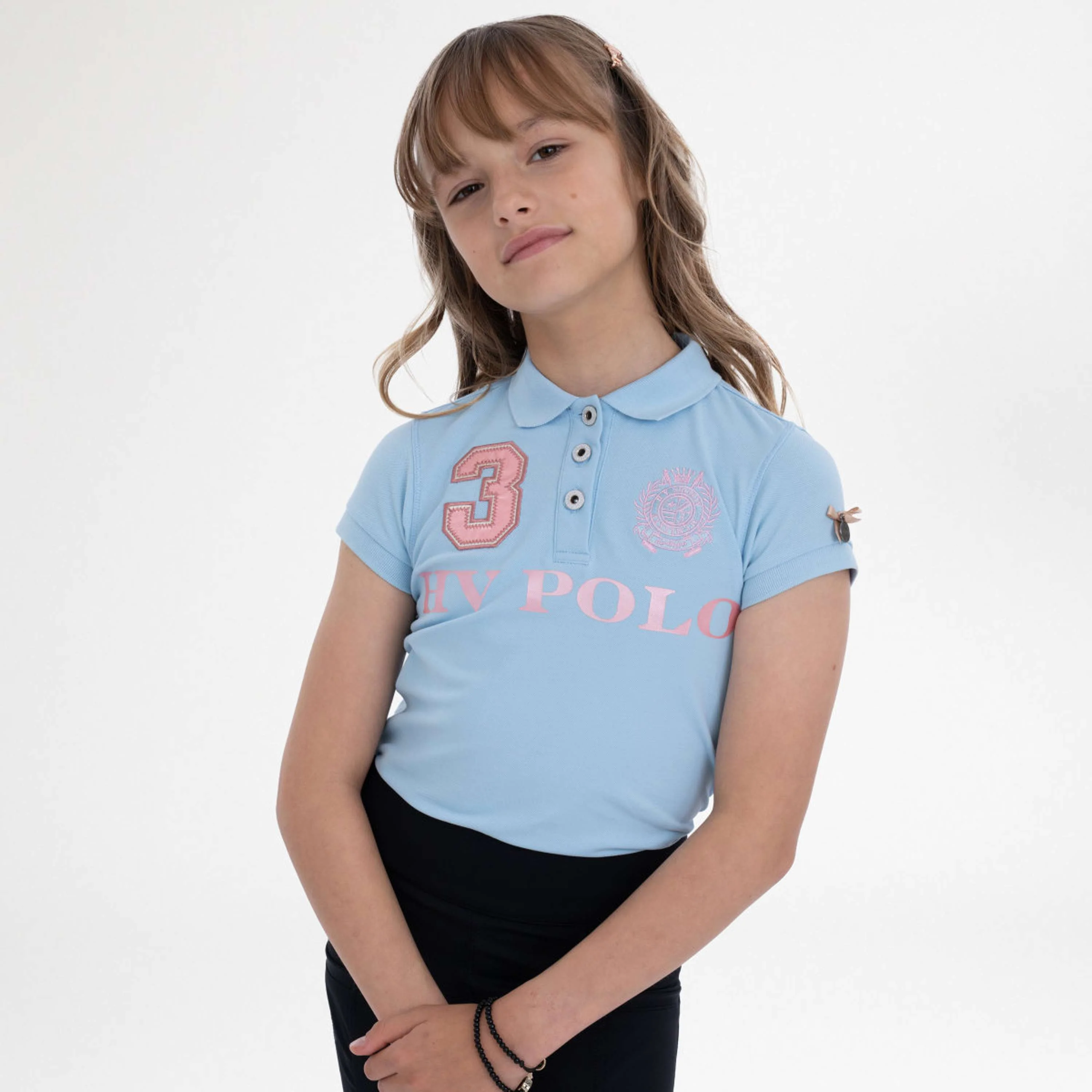 HV Polo Polo Favouritas EQ Kids Powder Blue - Image 2