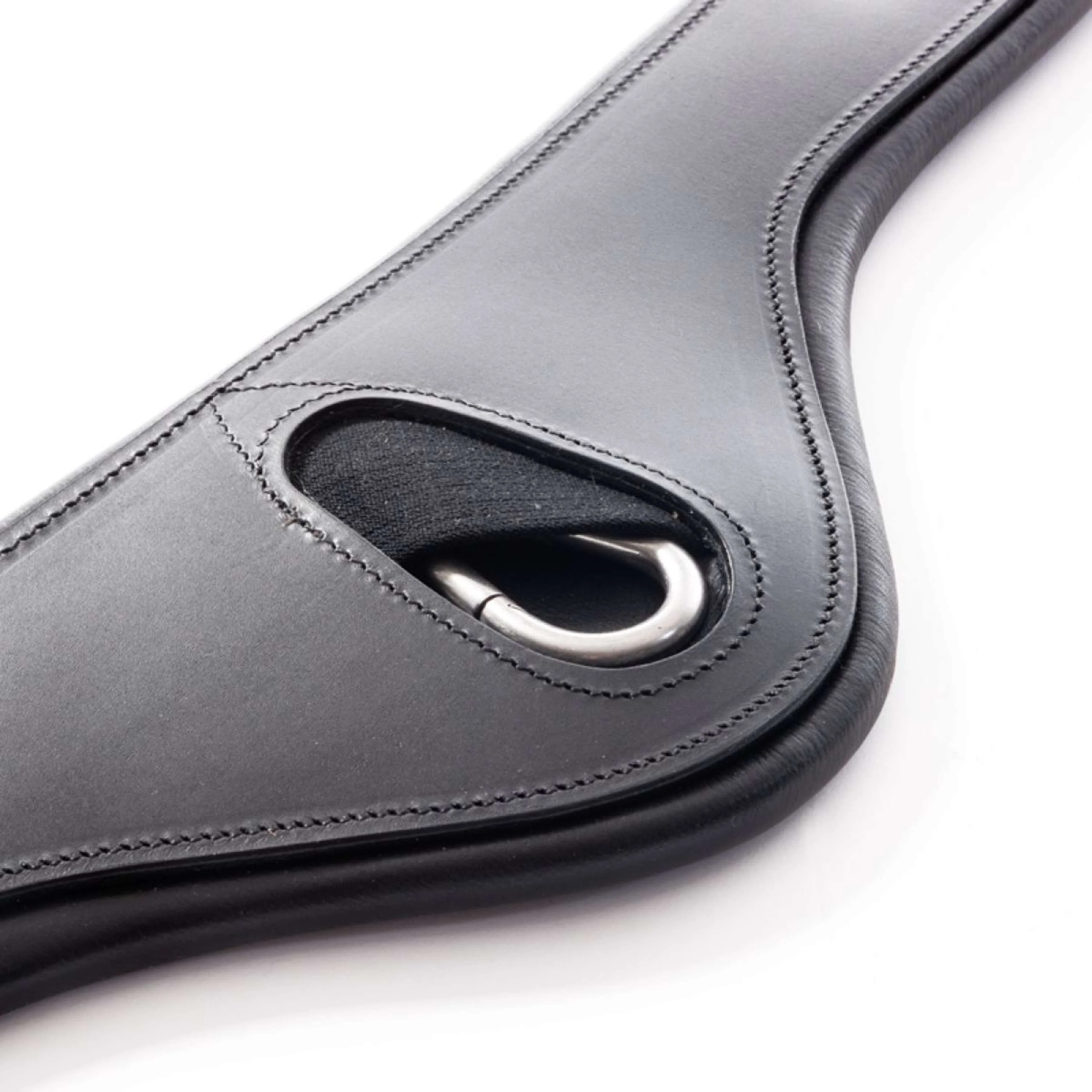 Kavalkade Sangle de Dressage Atlas Oiled Leather avec Élastique Noir - Image 4