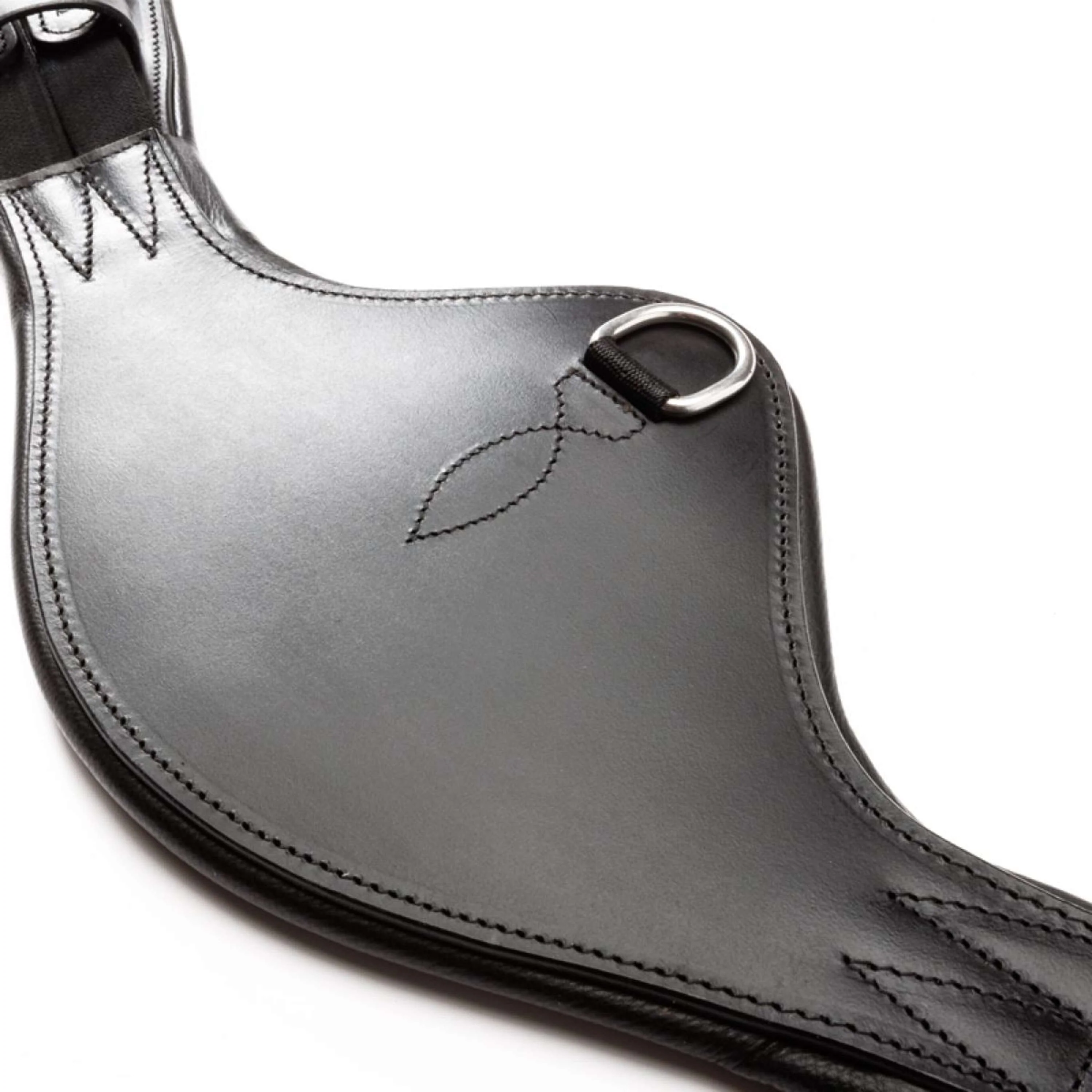 Kavalkade Sangle de Dressage Casper Oiled Leather avec Élastique Noir - Image 2