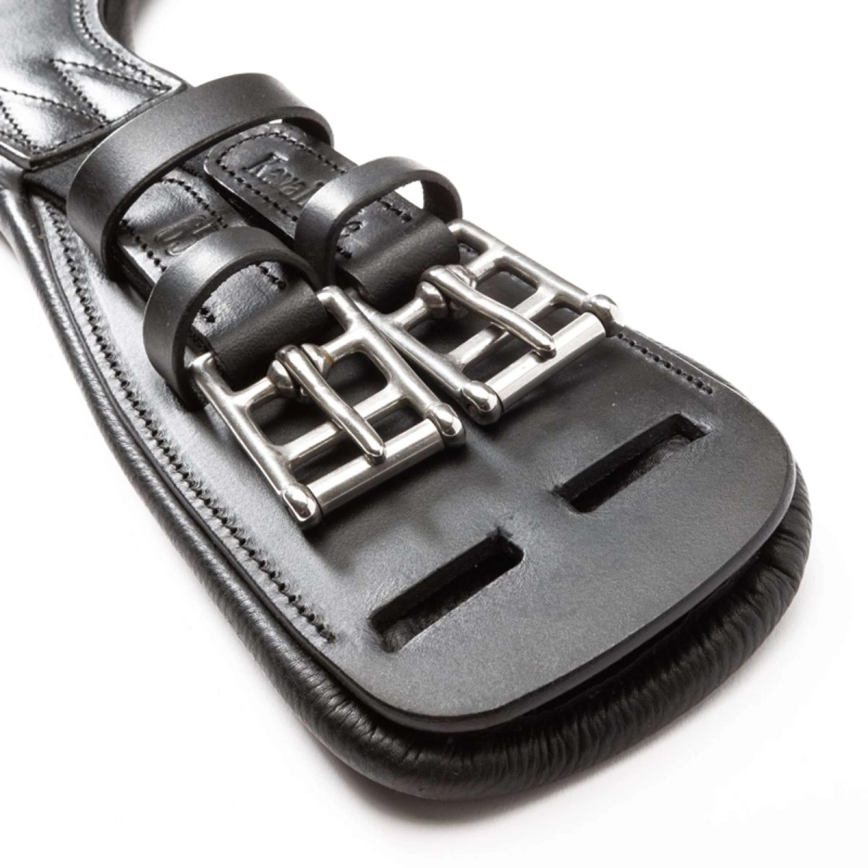 Kavalkade Sangle de Dressage Casper Oiled Leather avec Élastique Noir - Image 3