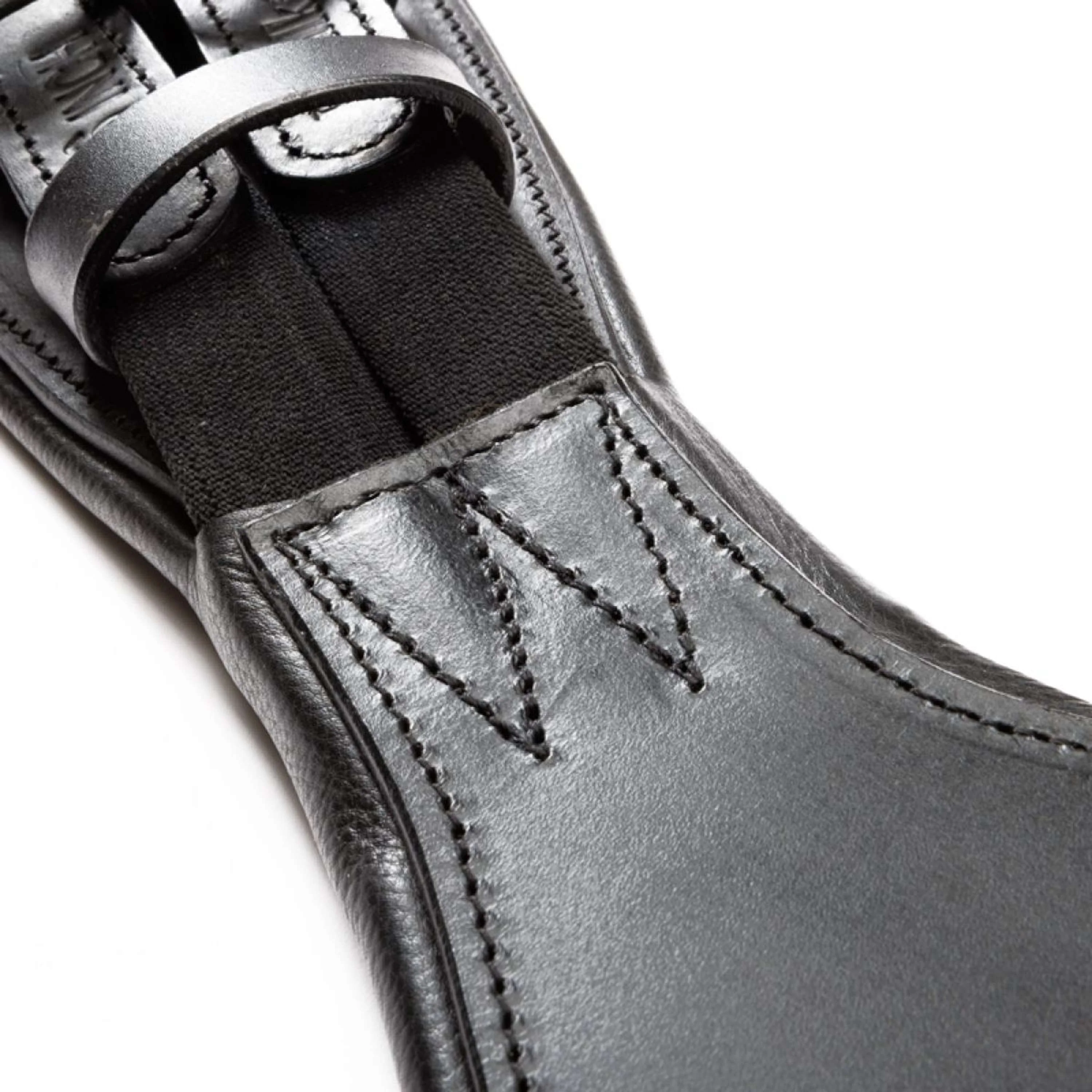 Kavalkade Sangle de Dressage Casper Oiled Leather avec Élastique Noir - Image 5