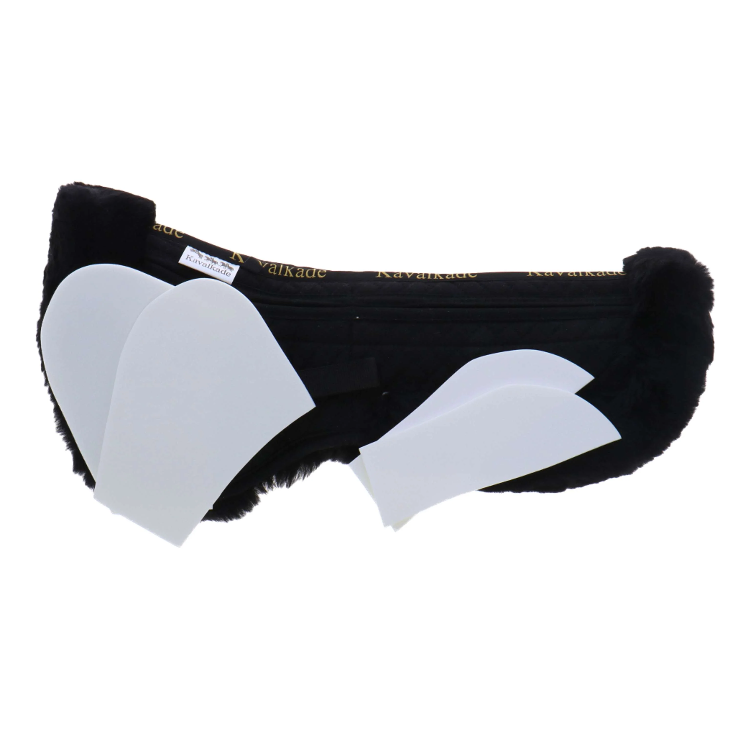 Kavalkade Tapis Sous-Selle avec Peau d'Agneau et Inserts Noir - Image 4