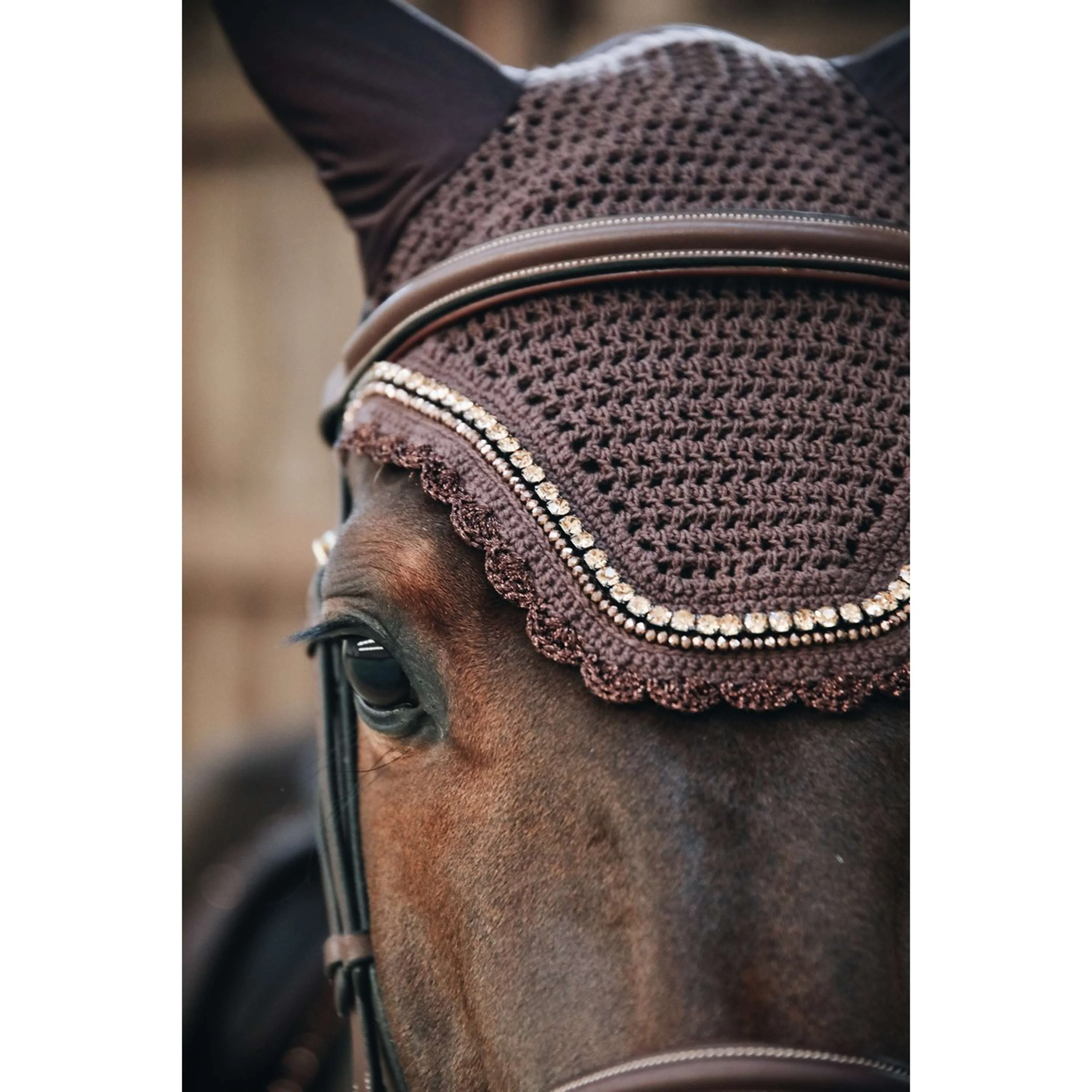 Kentucky Bonnet Anti-Mouches Wellington Stone & Pearl Marron foncé - Image 2