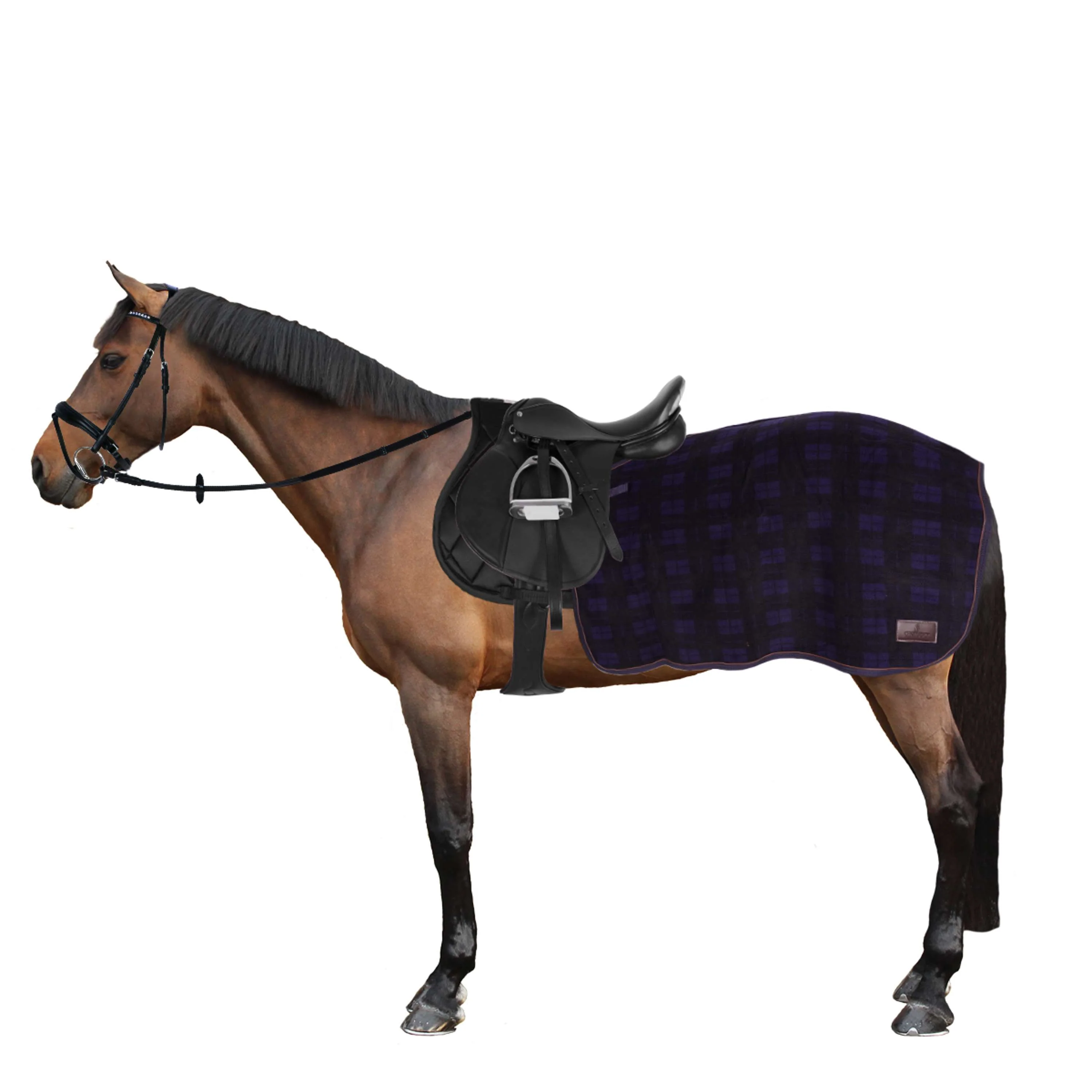 Kentucky Couvre-reins Carré Heavy Fleece Bleu foncé - Image 4
